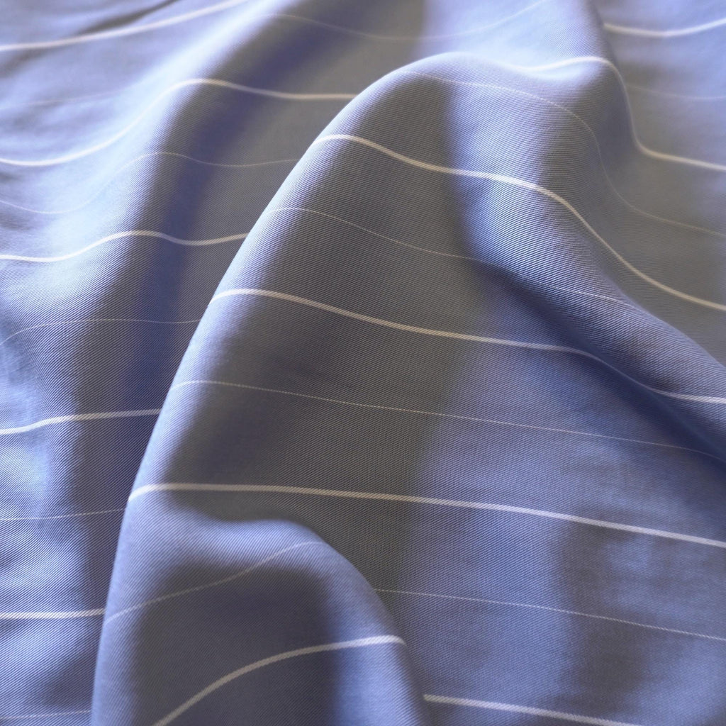 Tencel pin stripe - Blue