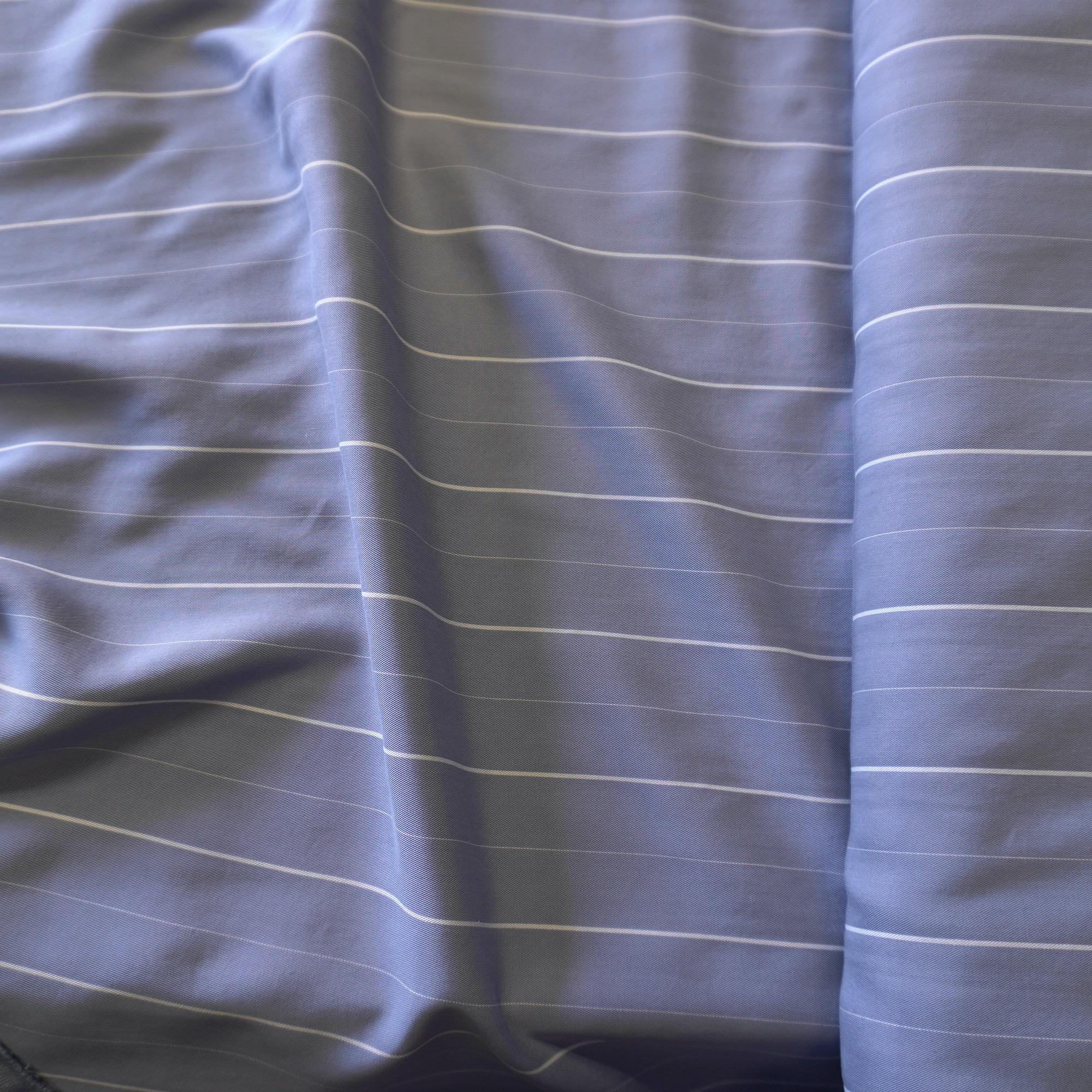 Tencel pin stripe - Blue