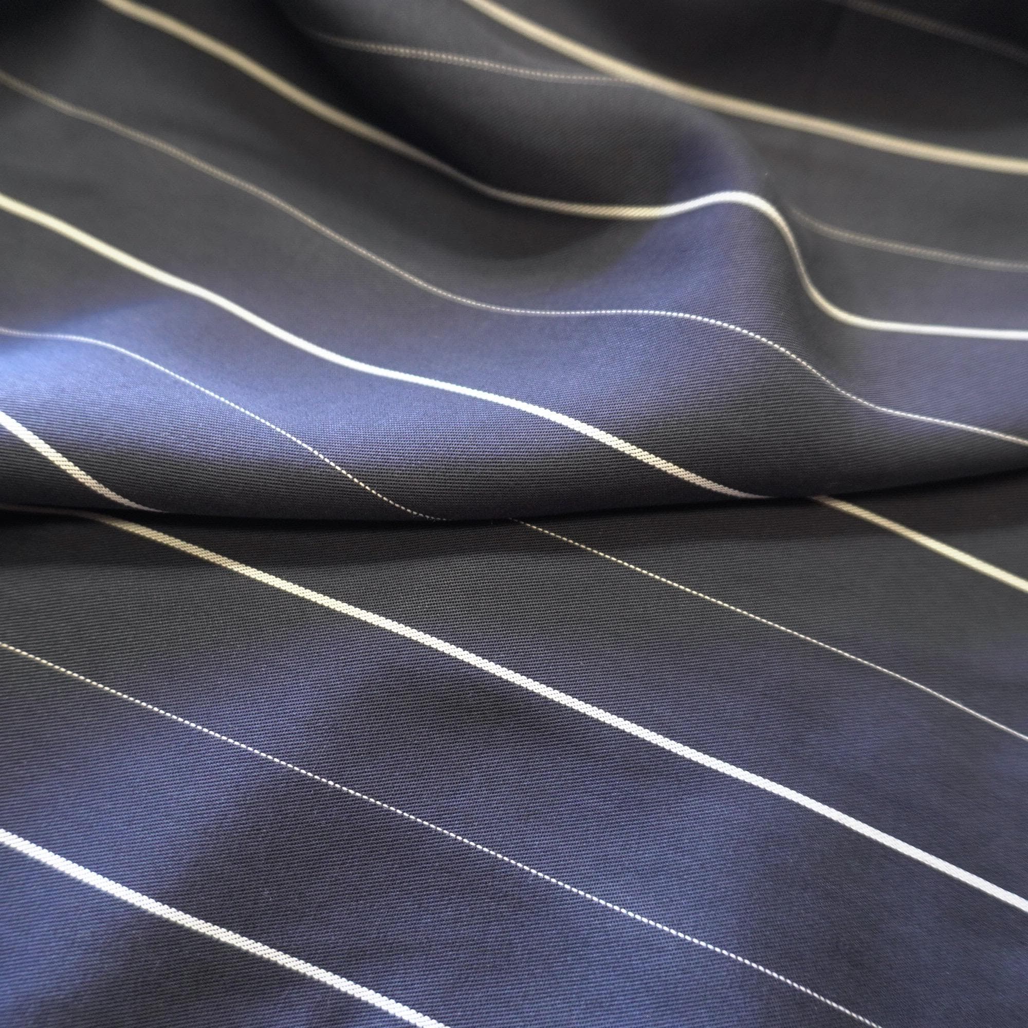 Tencel pin stripe - Navy