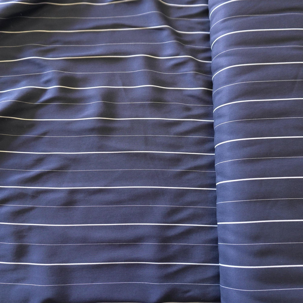 Tencel pin stripe - Navy