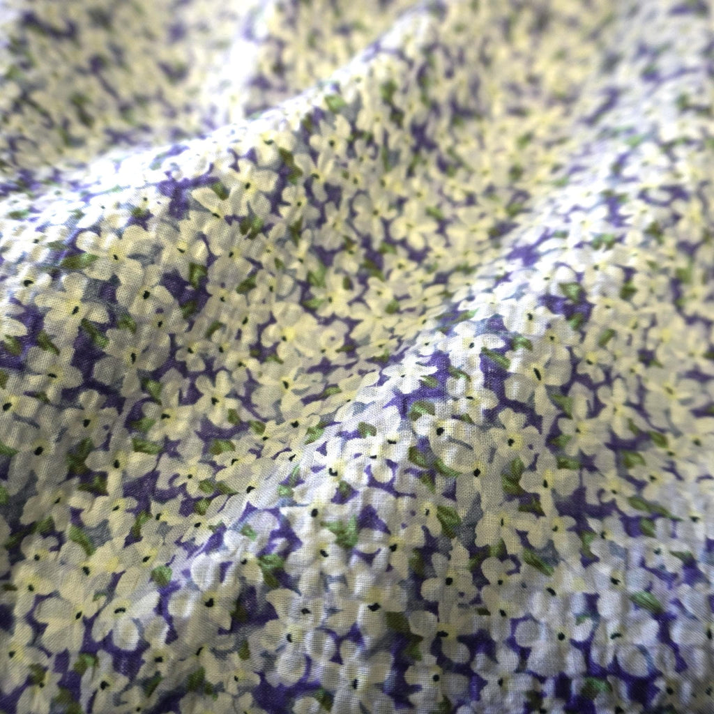 Ditsy flower cotton seersucker