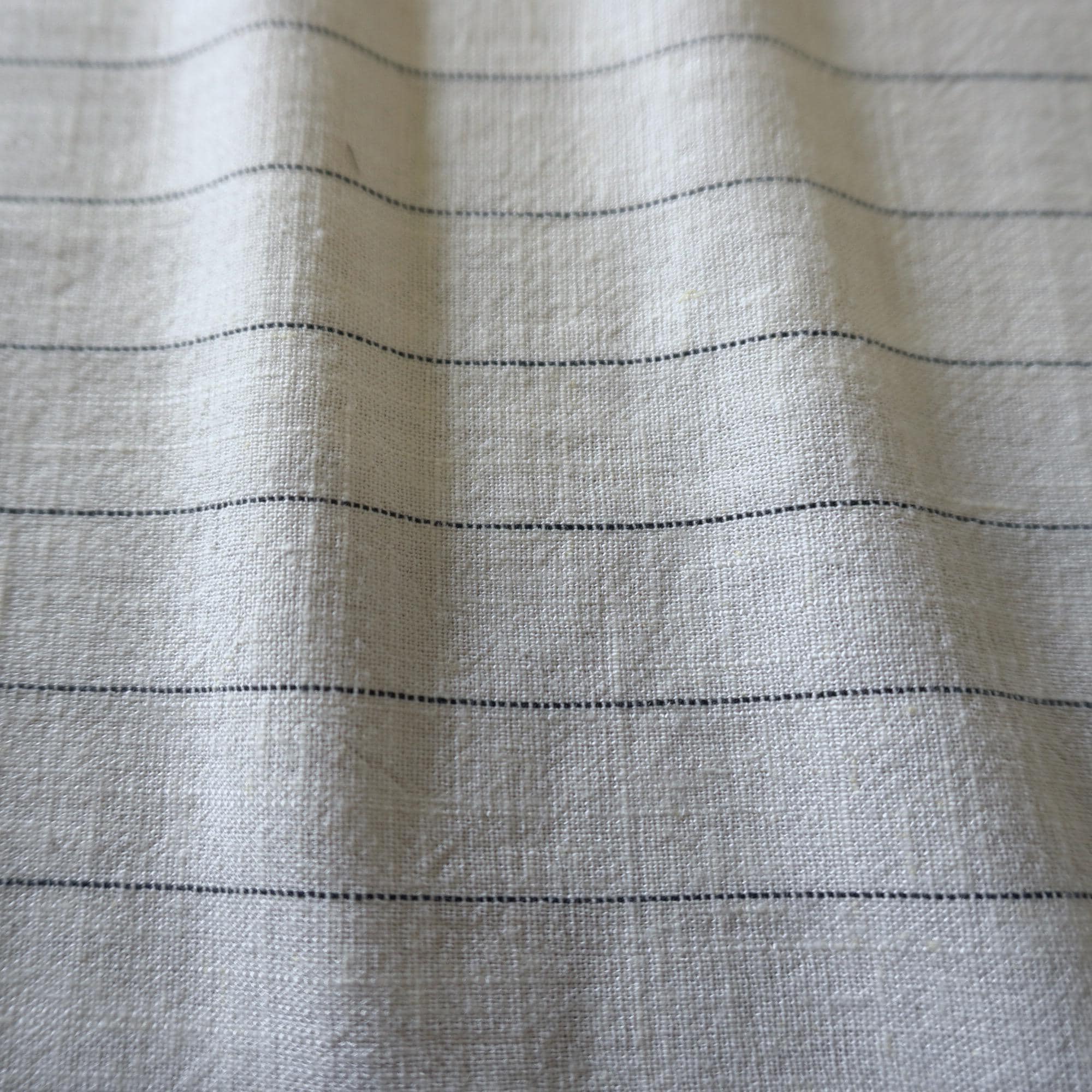 Washed White Linen Pin Stripe