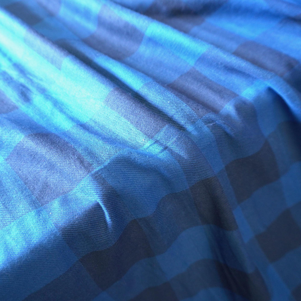 Double-Sided Brushed Cotton Gingham – Indigo Blue-Tartan