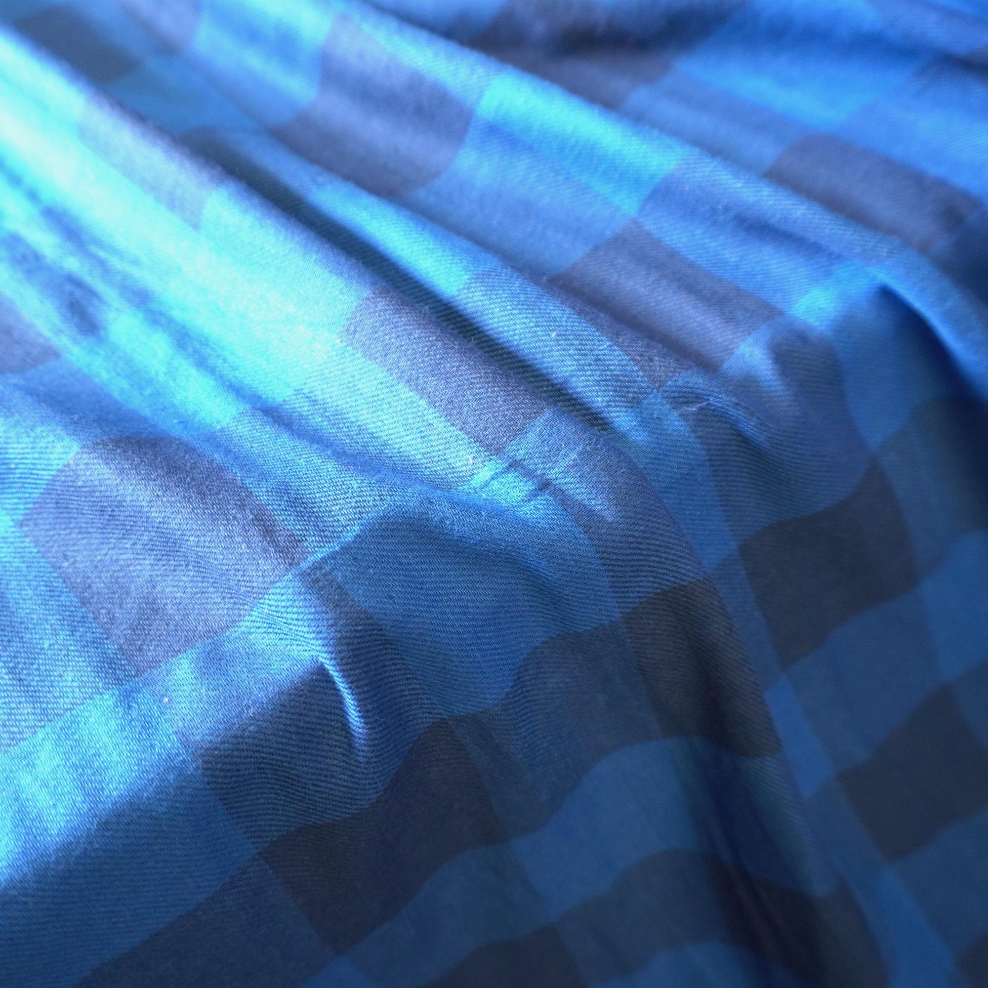 Double-Sided Brushed Cotton Gingham – Indigo Blue-Tartan