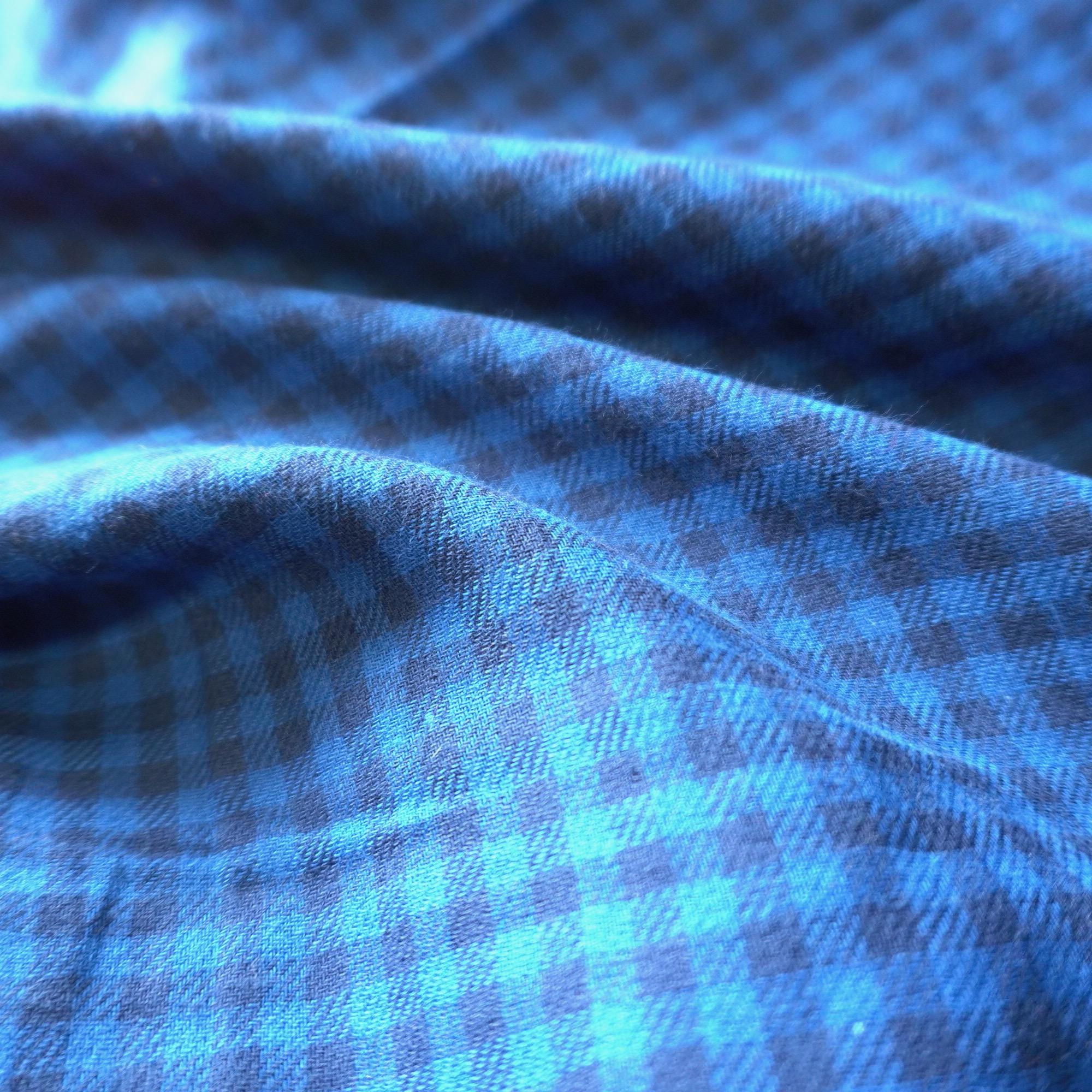 Double-Sided Brushed Cotton Gingham – Indigo Blue-Tartan