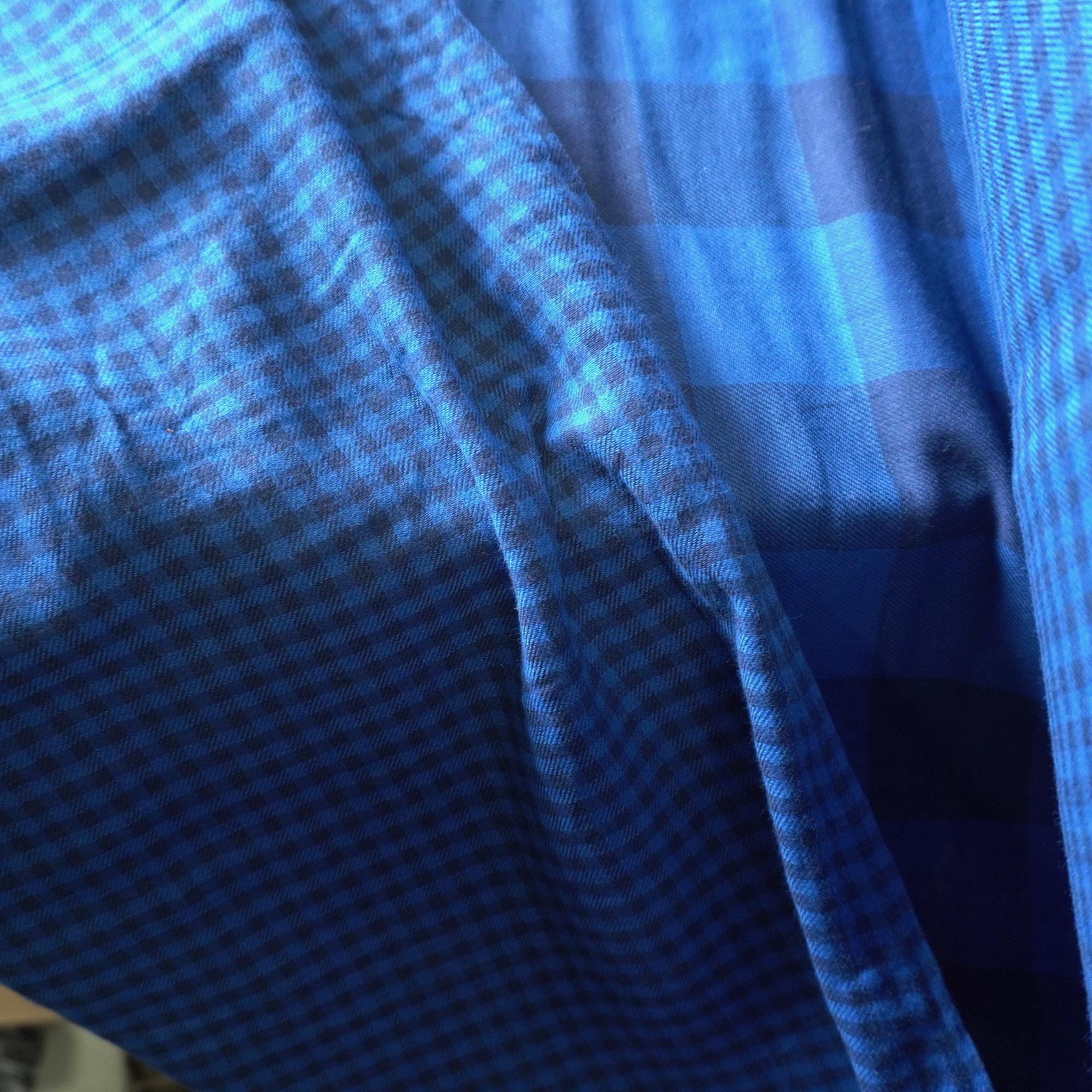 Double-Sided Brushed Cotton Gingham – Indigo Blue-Tartan