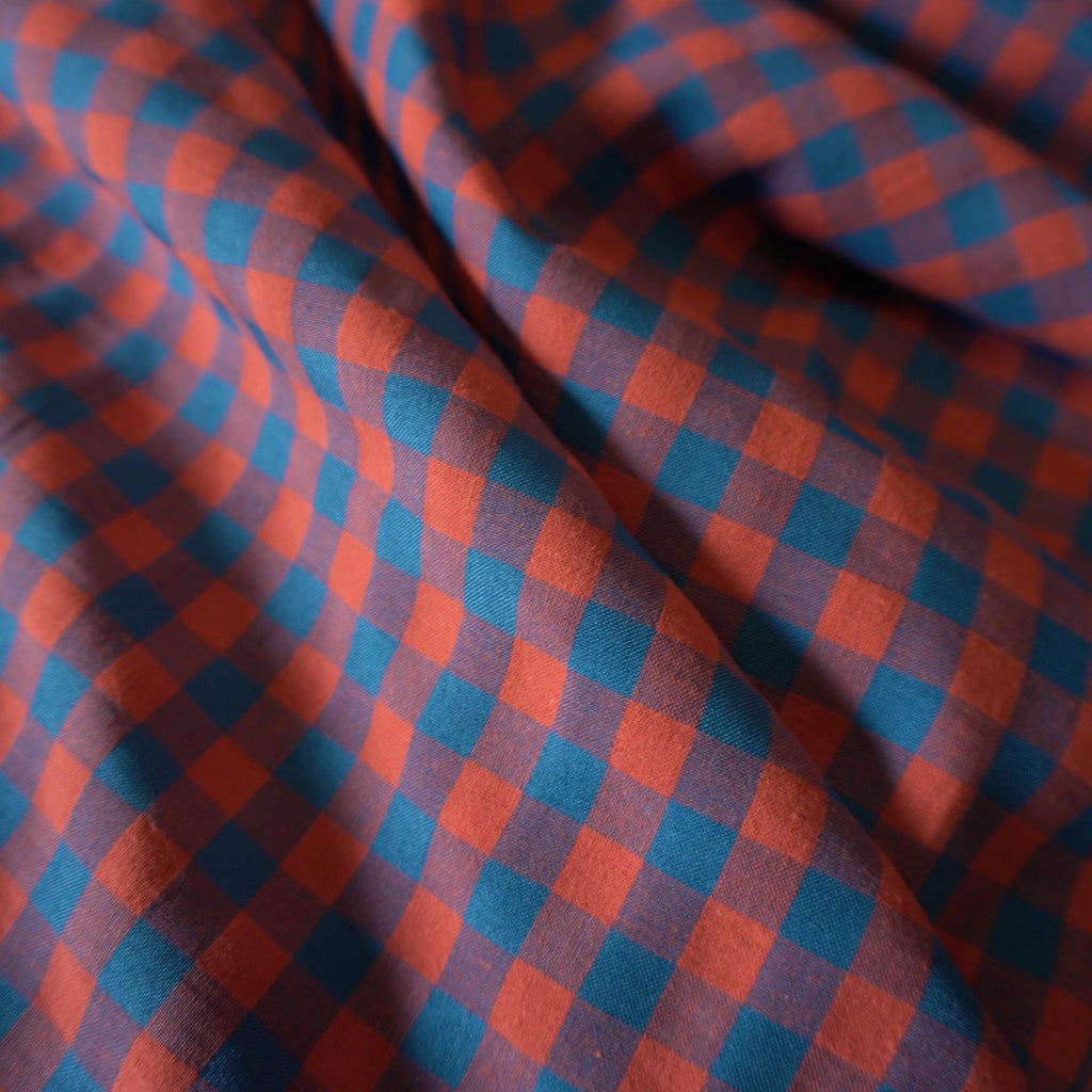 Yarn dyed cotton gingham - red navy
