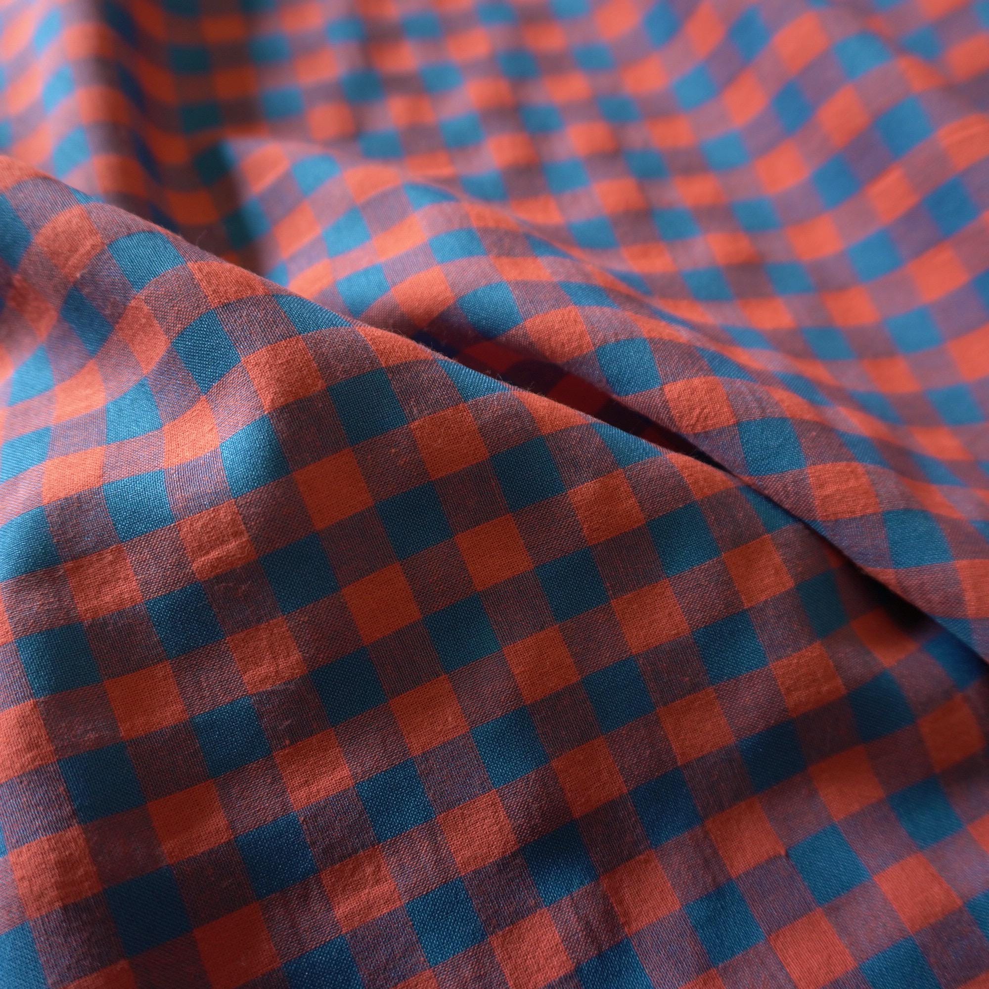 Yarn dyed cotton gingham - red navy
