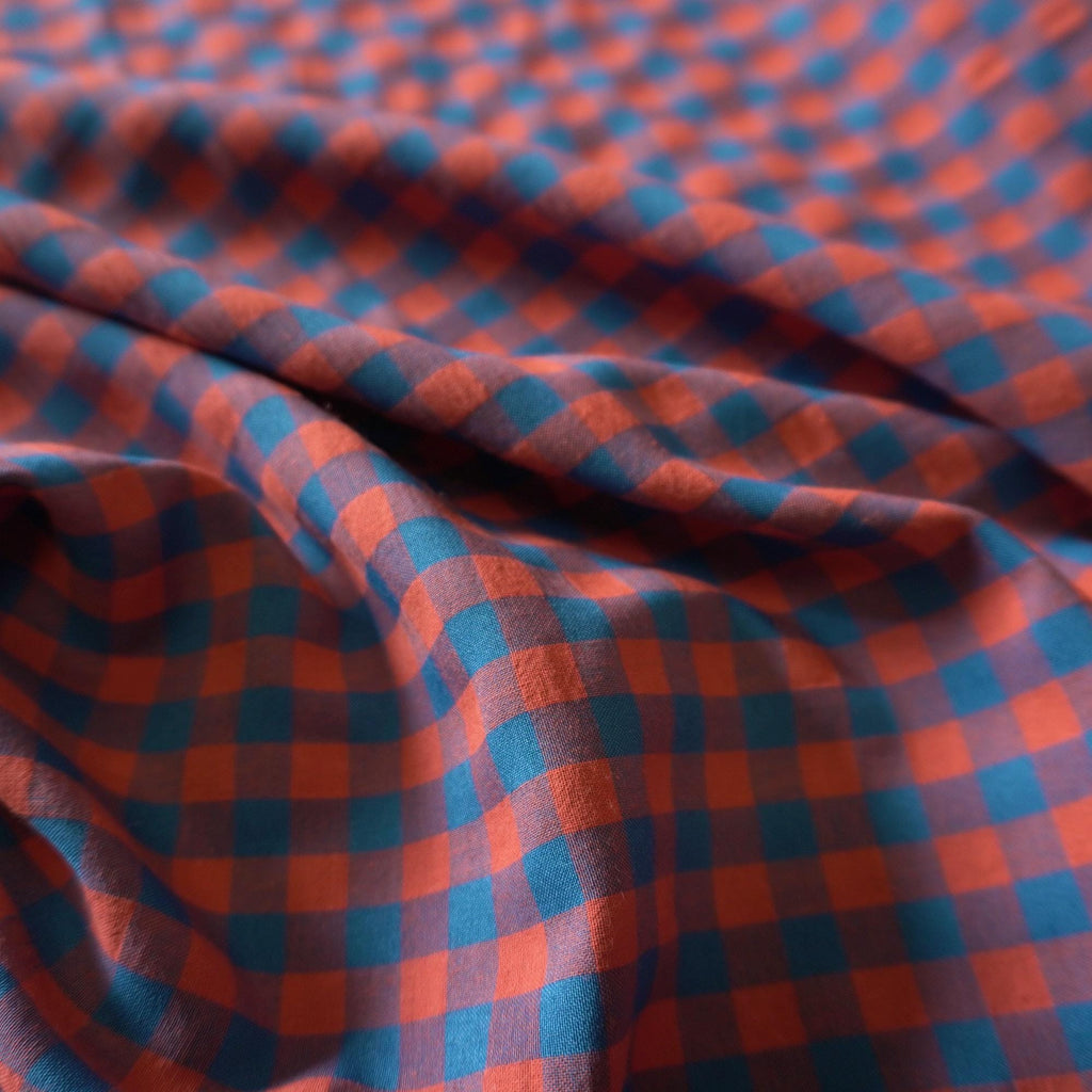 Yarn dyed cotton gingham - red navy