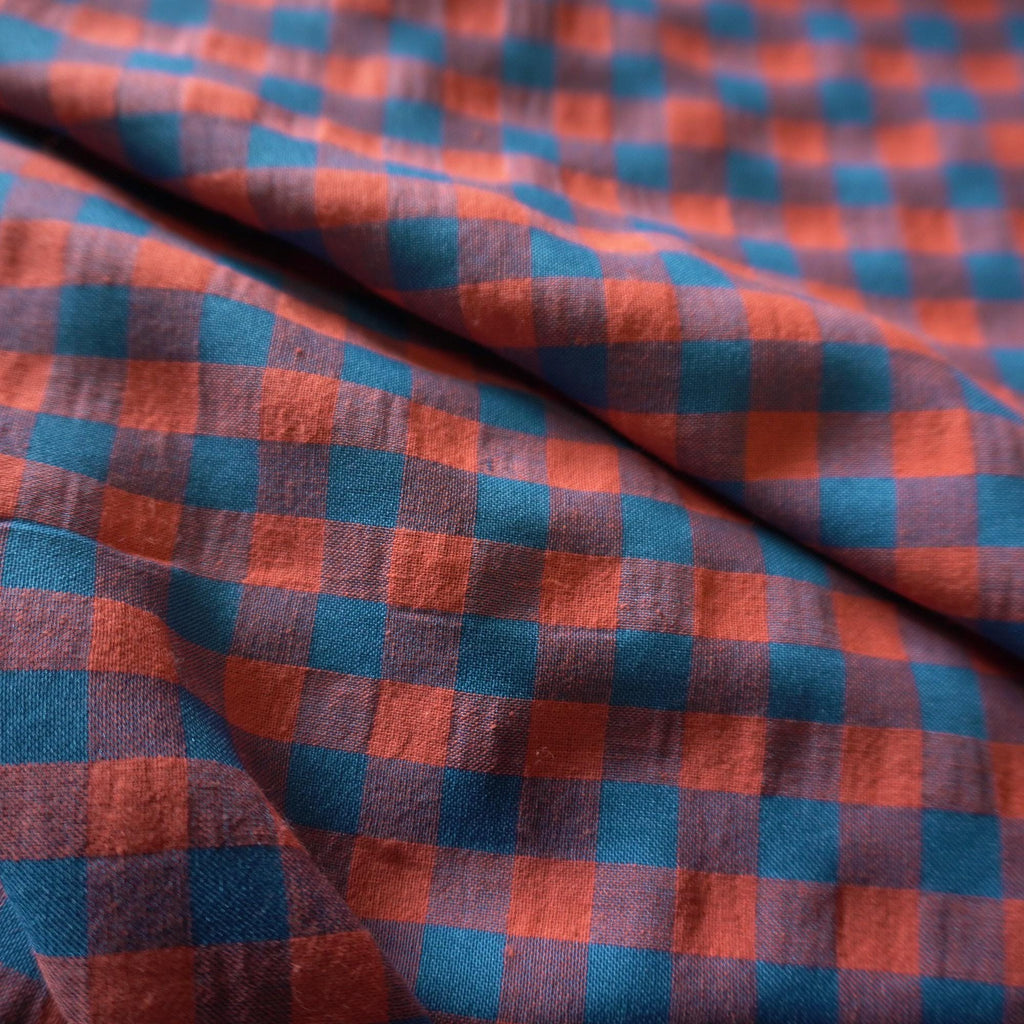 Yarn dyed cotton gingham - red navy