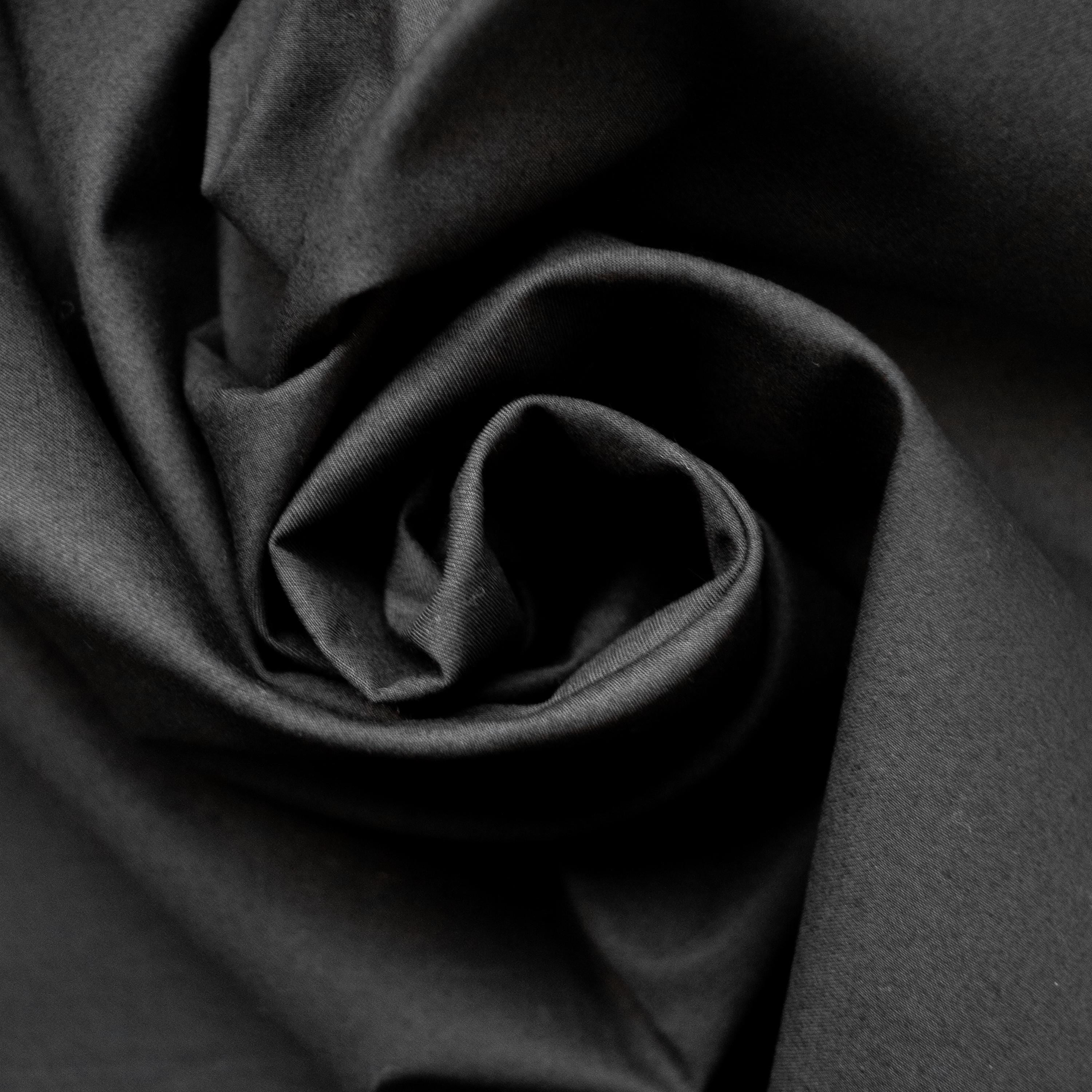 Organic Cotton Twill - Black - indilisi