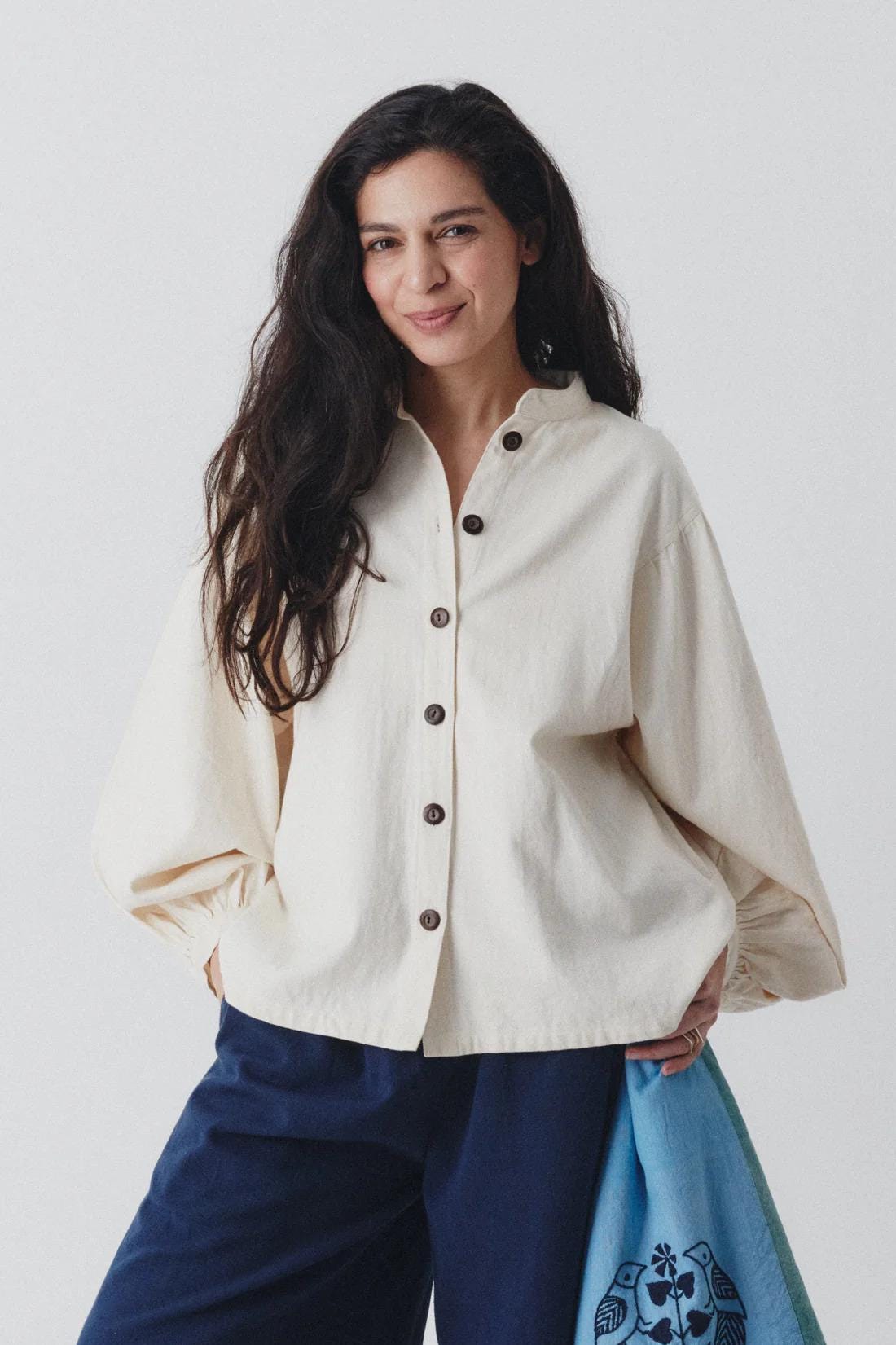Organic Cotton Twill - White - indilisi