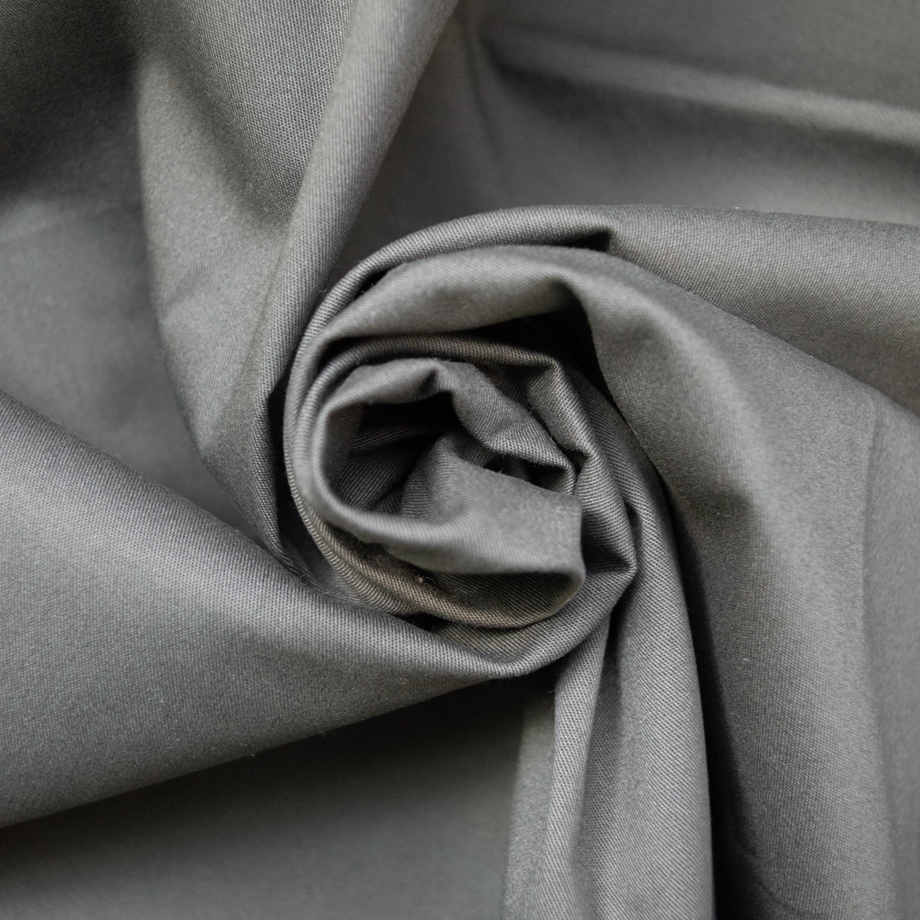 Organic Cotton Twill with Spandex - Phantom Grey - indilisi