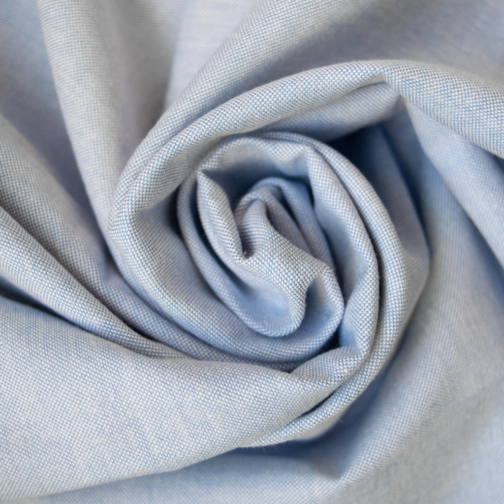 Organic Cotton Oxford with stretch - Lapis Blue - indilisi