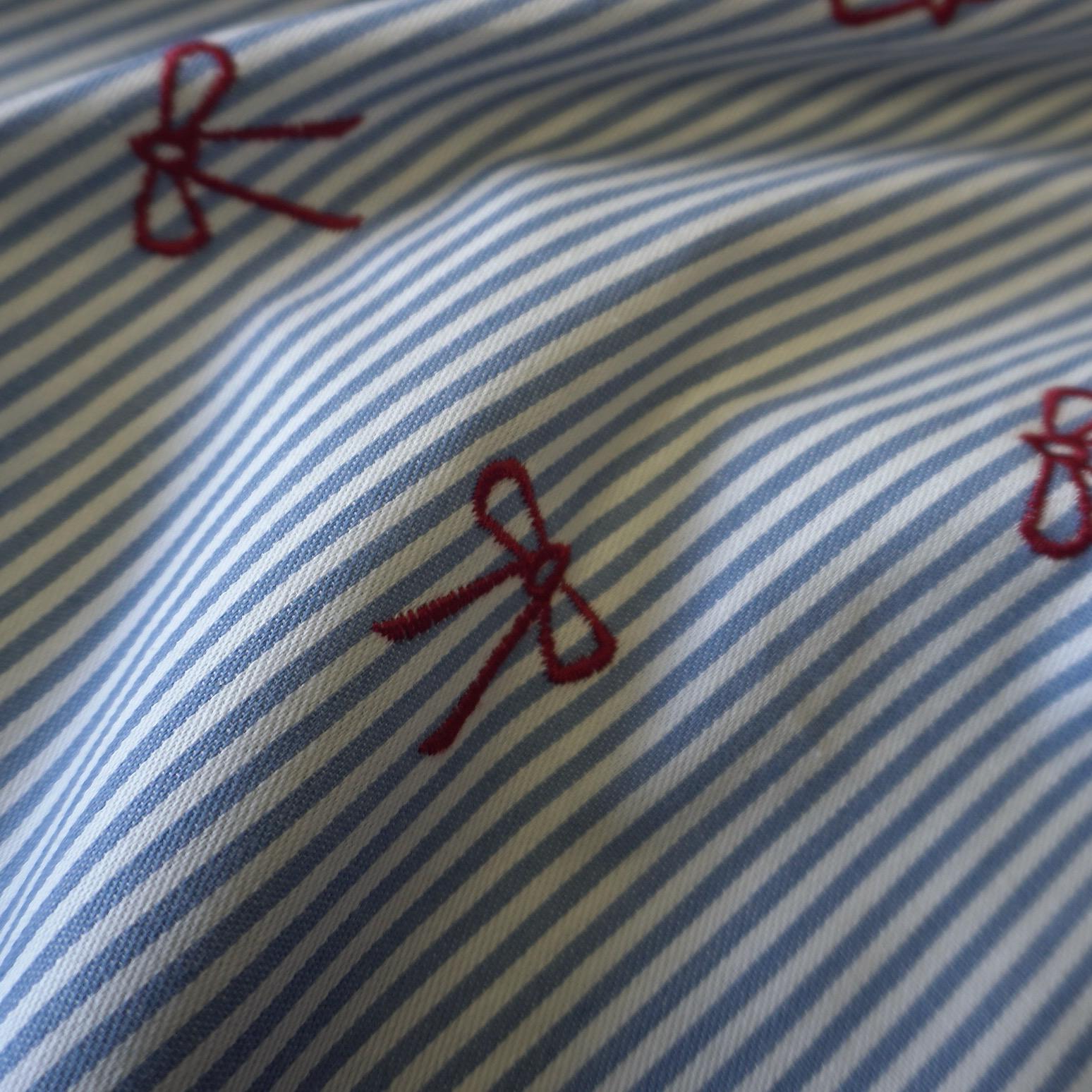 Valerie – Yarn dyed embroidery bows fabric