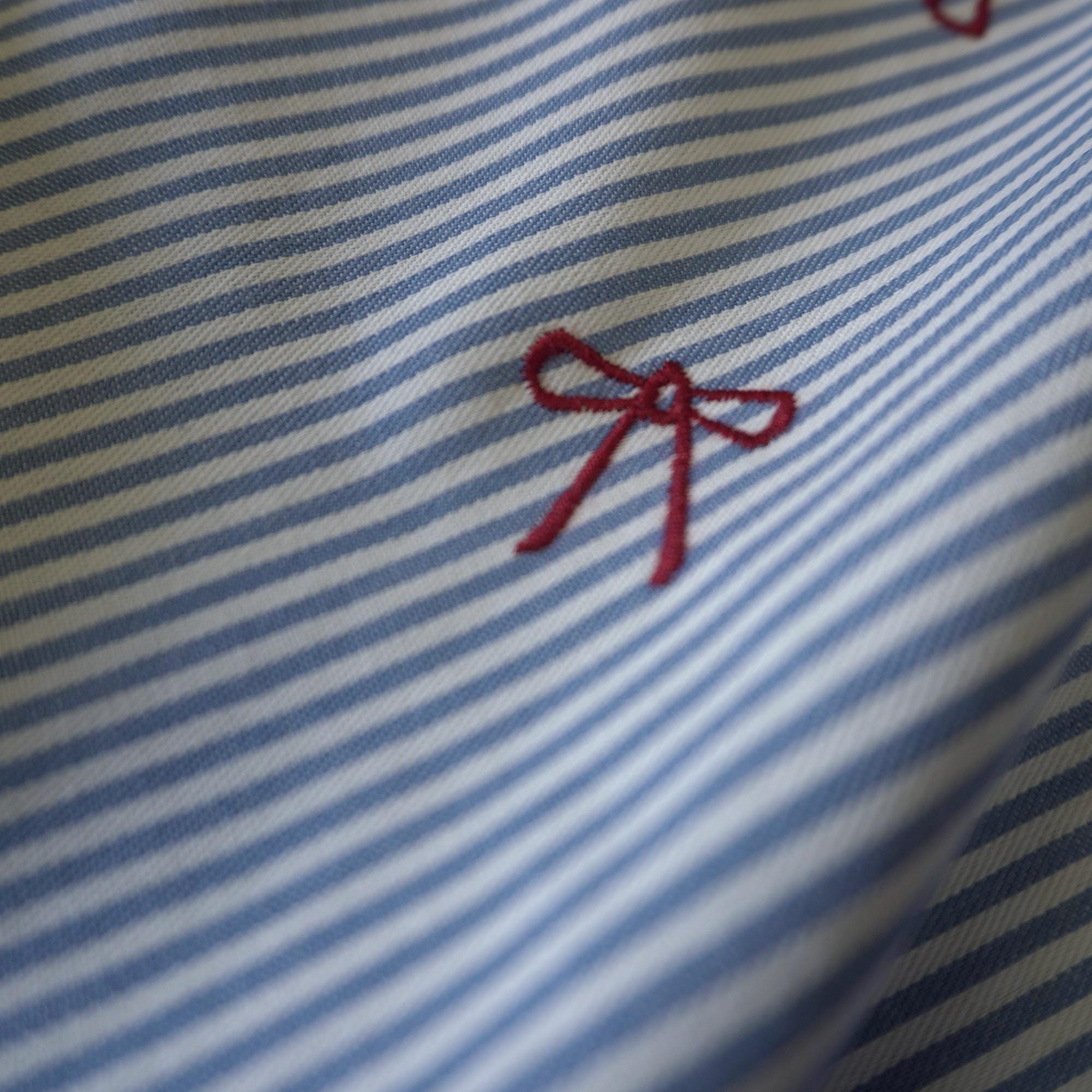 Valerie – Yarn dyed embroidery bows fabric