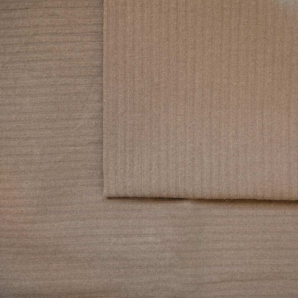 Organic Cotton Seersucker - Coco brown - indilisi