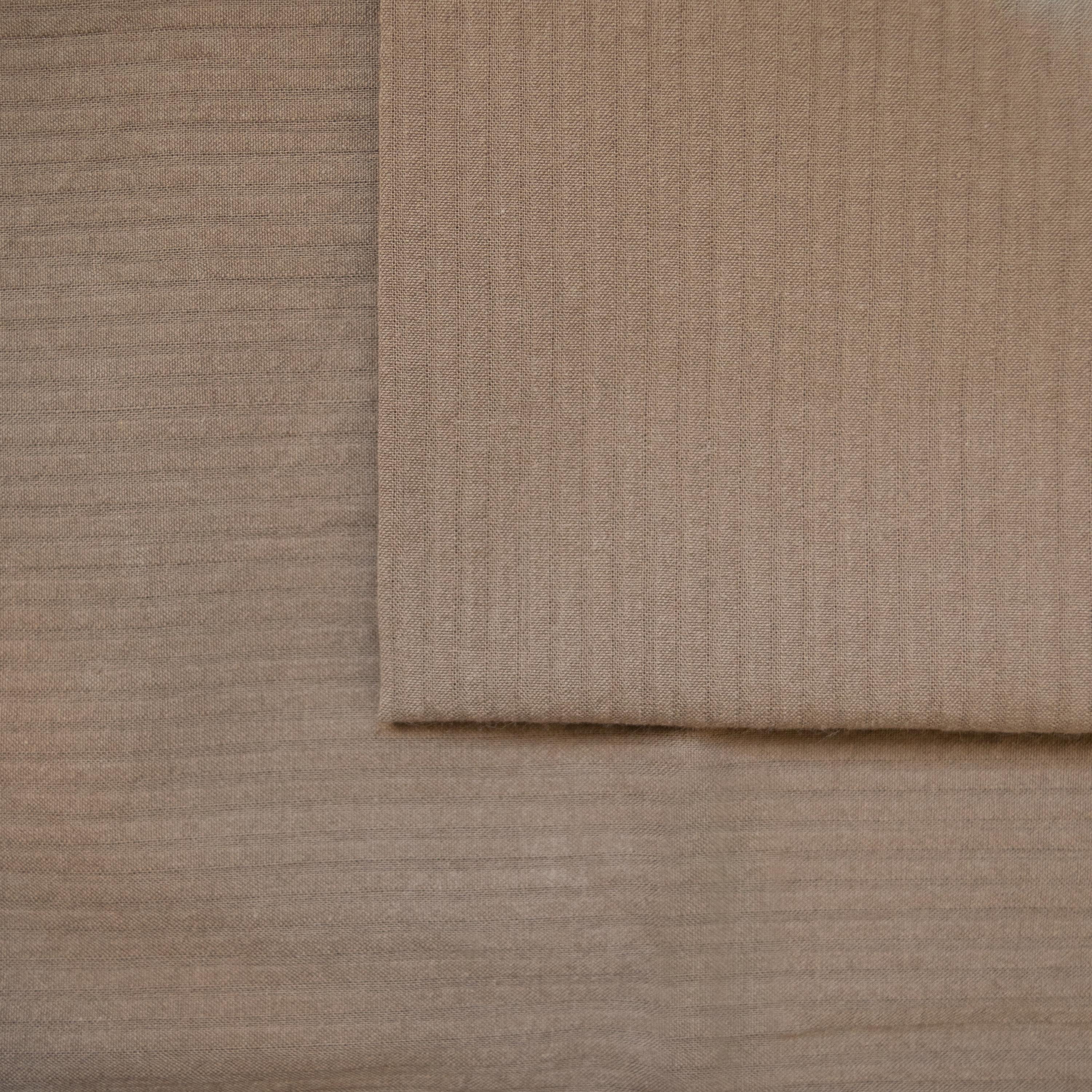 Organic Cotton Seersucker - Coco brown - indilisi