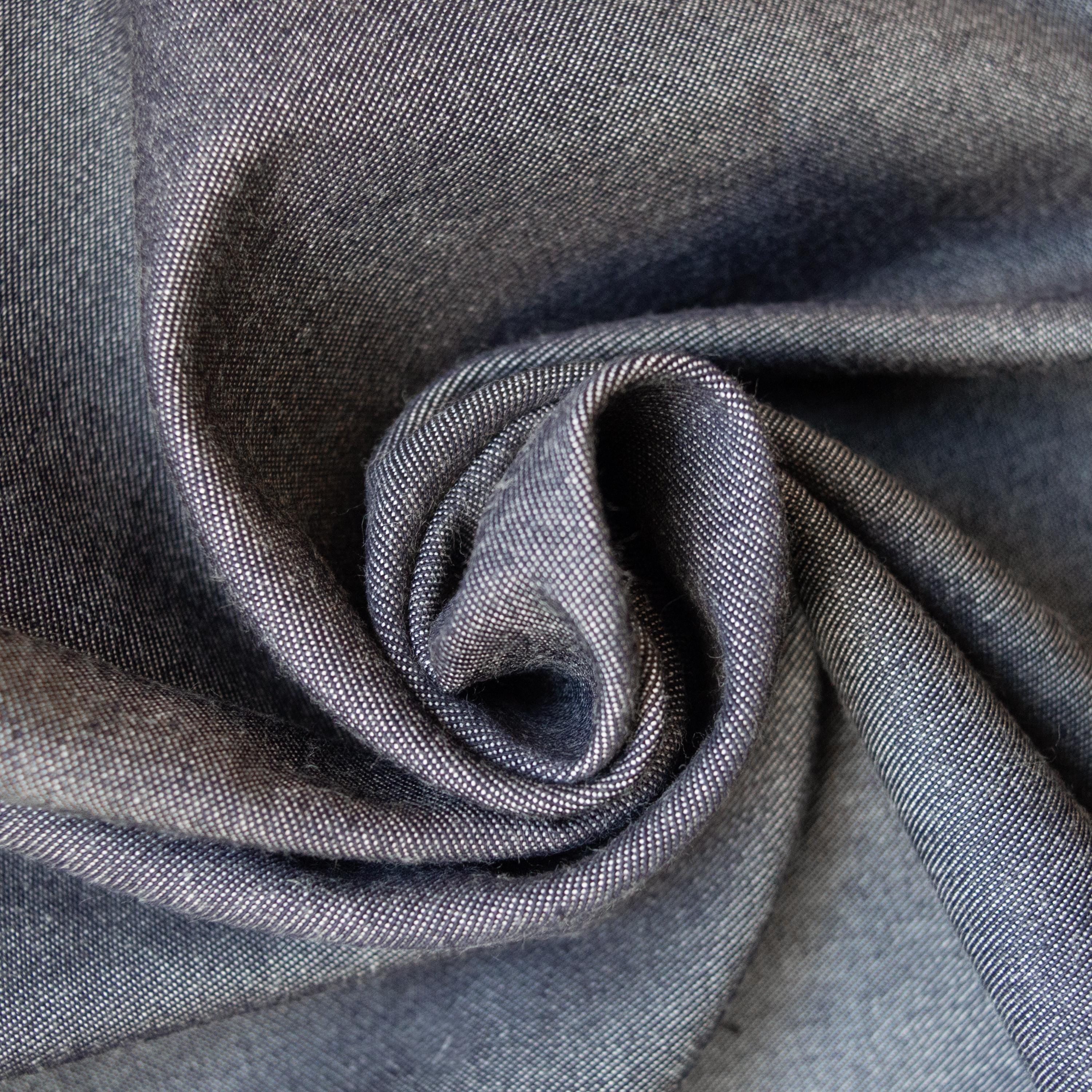 Organic Cotton Twill - Indigo Denim Chambray - indilisi