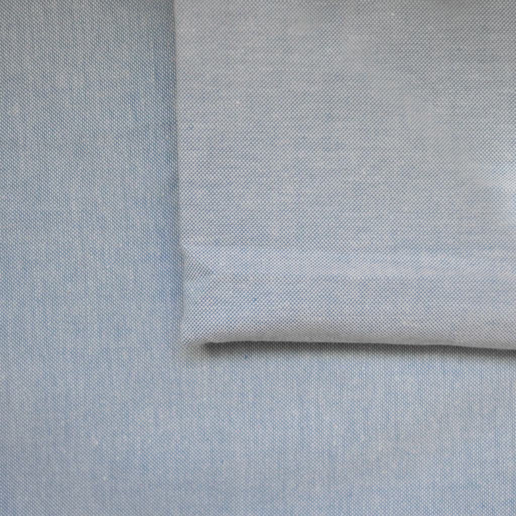 Organic Cotton Oxford with stretch - Lapis Blue - indilisi