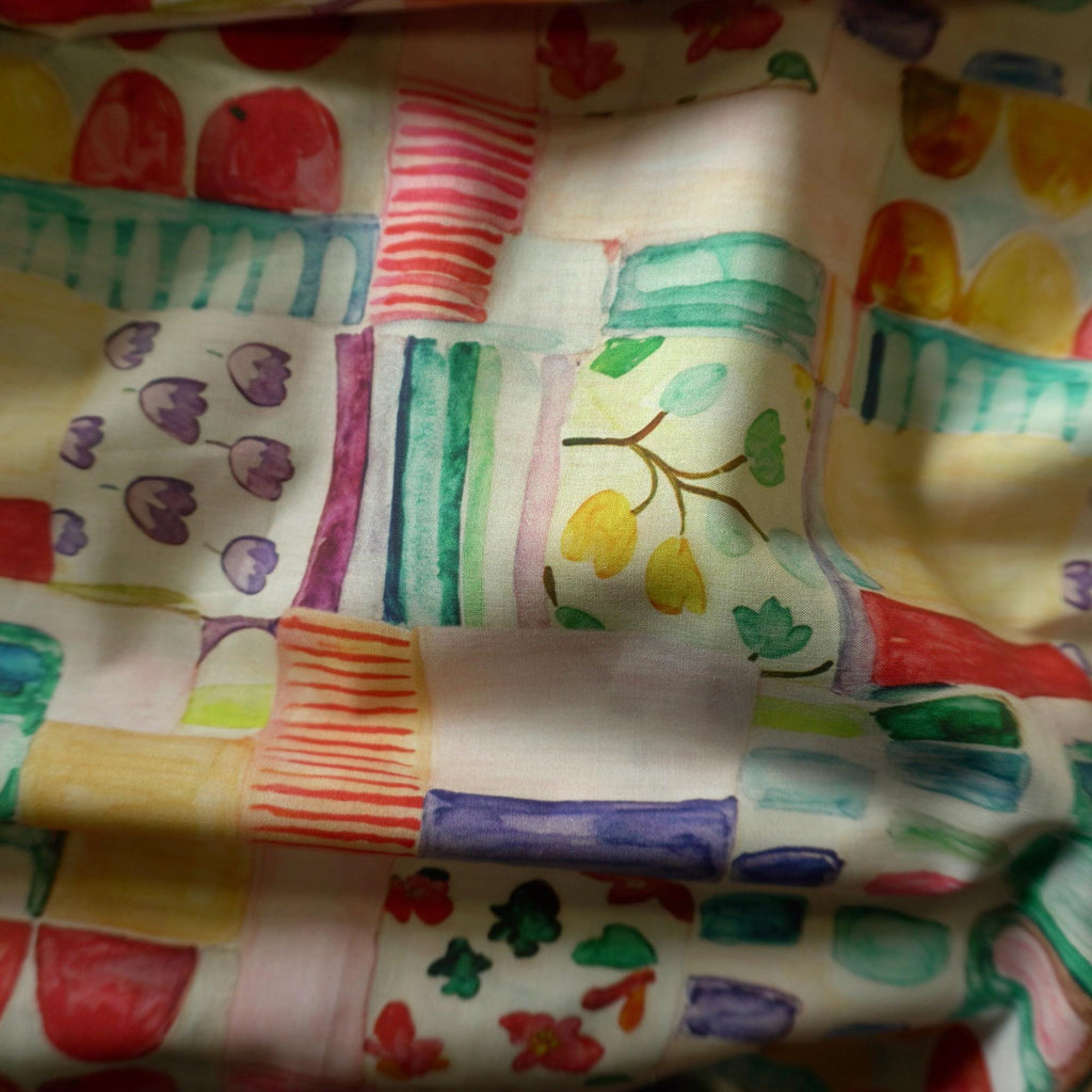 Whimsical Blocks – Light Cotton Poplin in Playful Colours