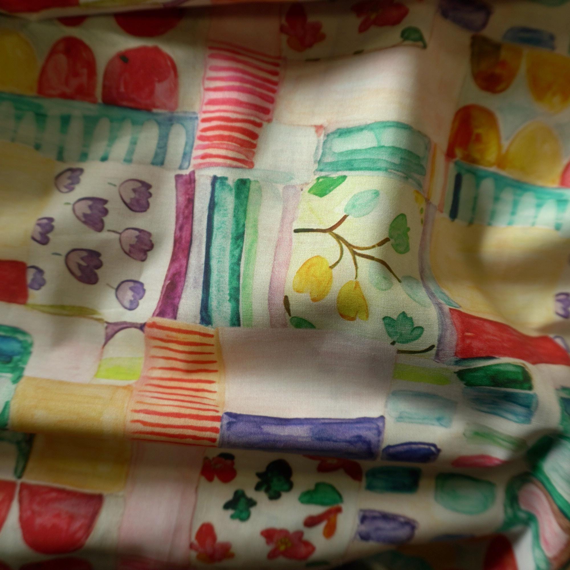 Whimsical Blocks – Light Cotton Poplin in Playful Colours