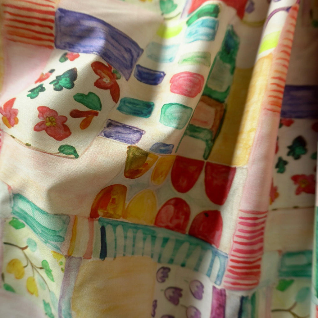 Whimsical Blocks – Light Cotton Poplin in Playful Colours
