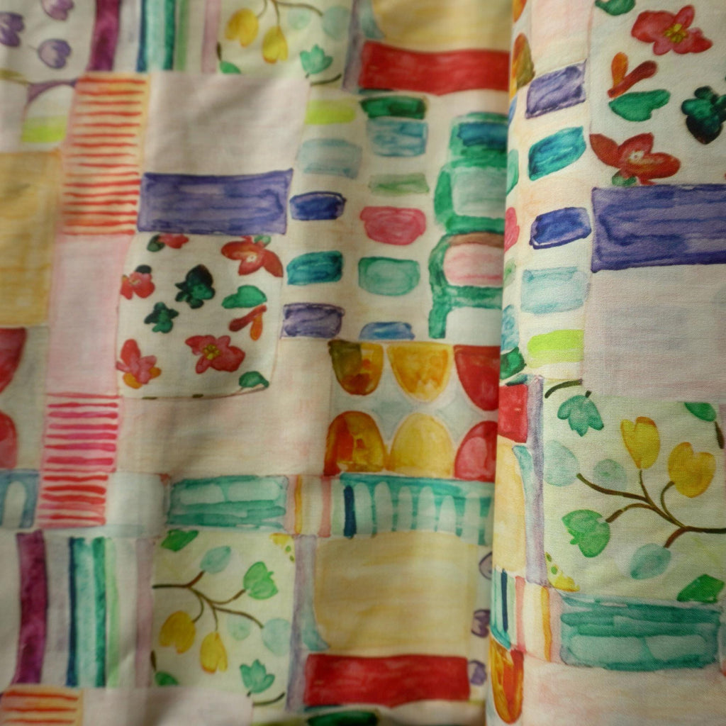 Whimsical Blocks – Light Cotton Poplin in Playful Colours