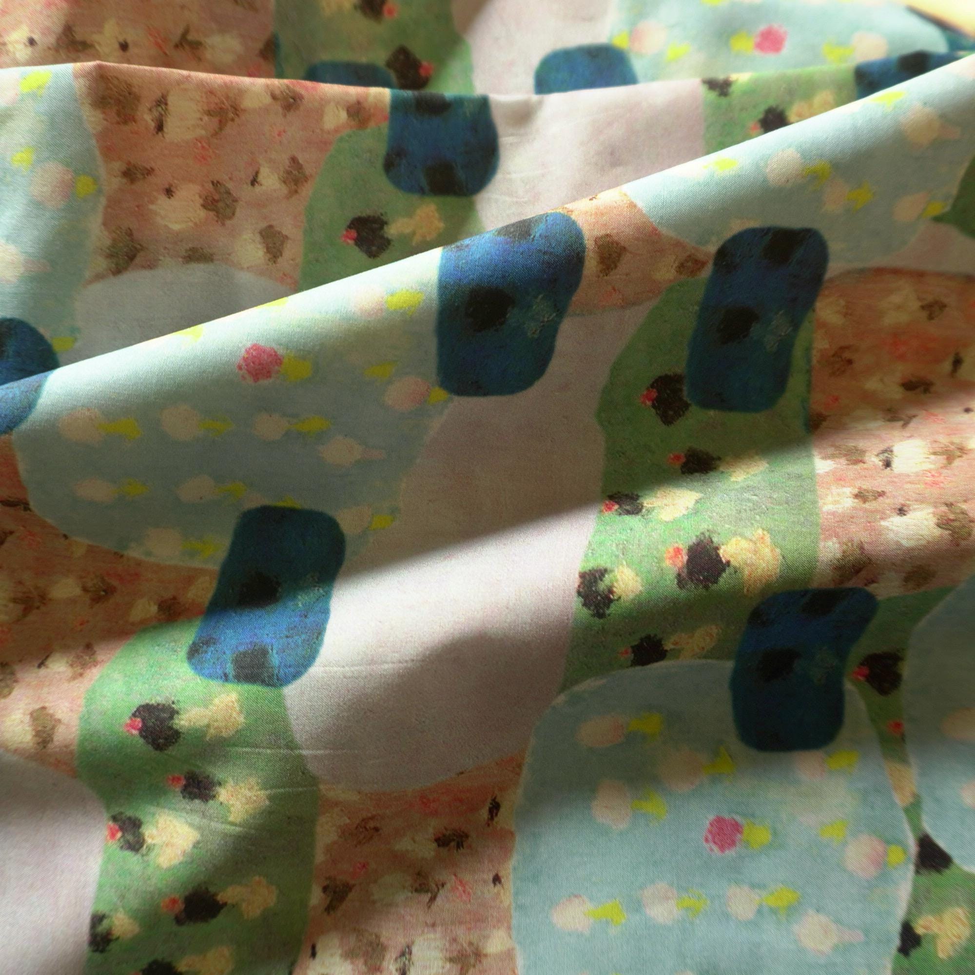 Blockscape – Cotton Poplin in Playful Colours