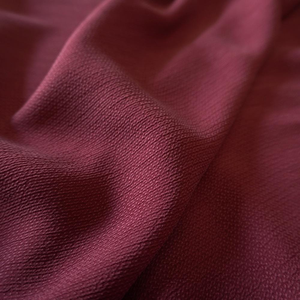 Cupro Small Jacquard - Marroon red