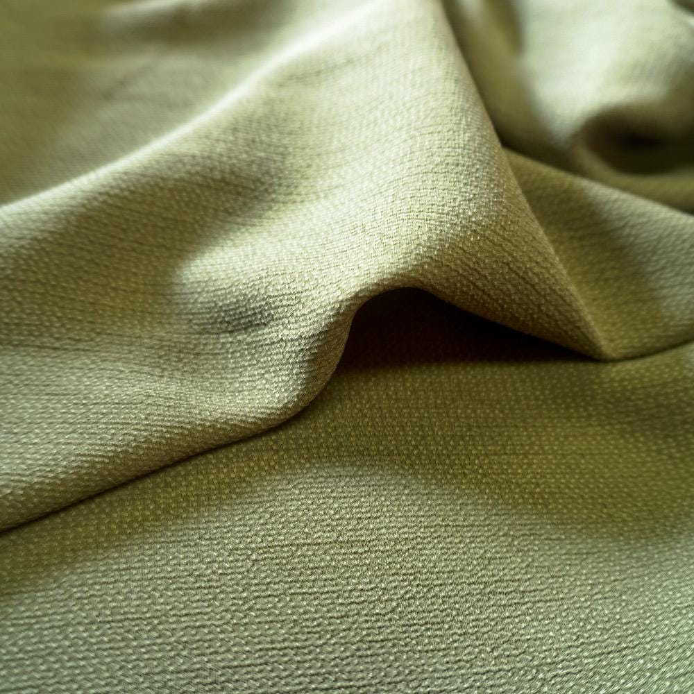 Cupro Small Jacquard - Olive green