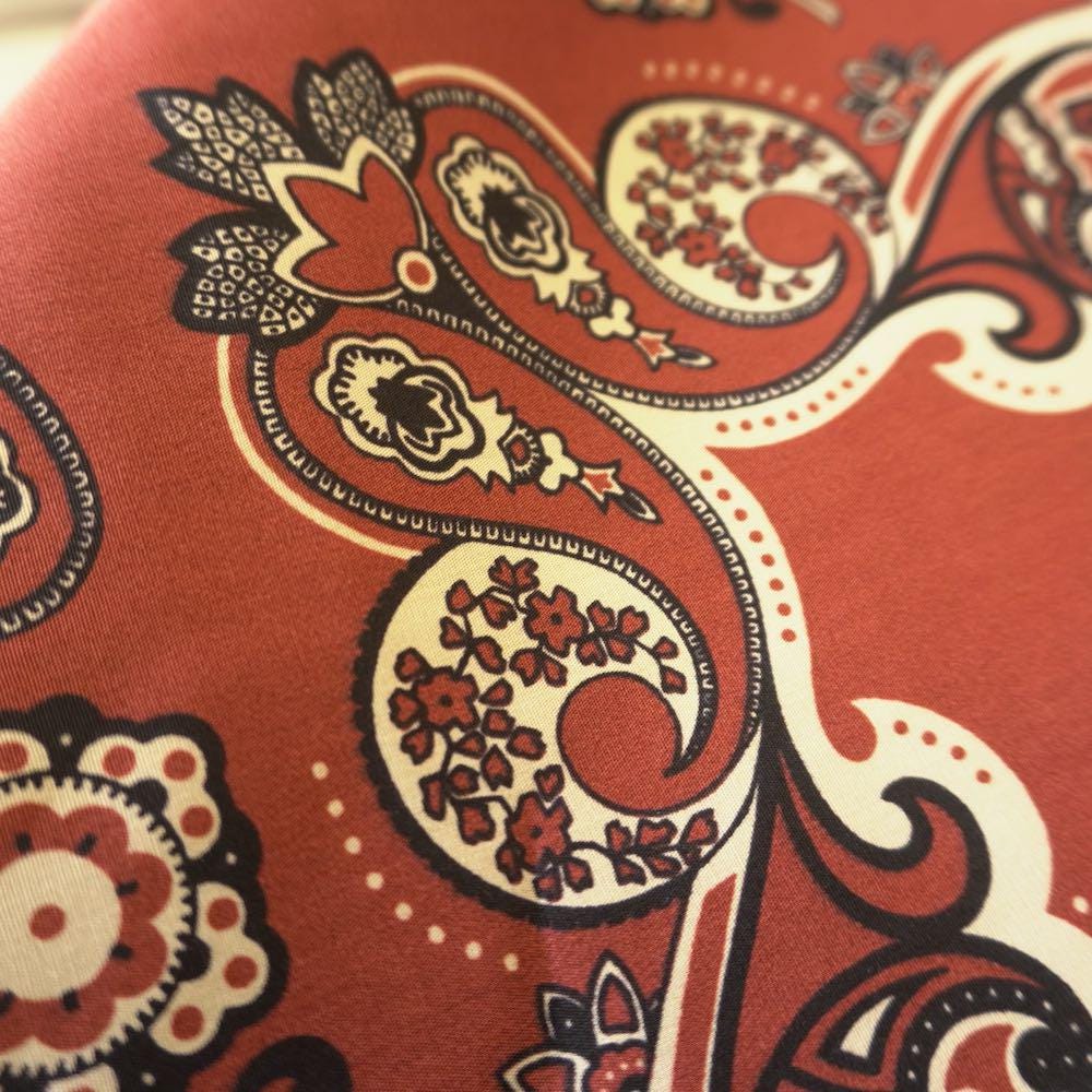 Paisley Print Coating Double Side Windproof Fabric