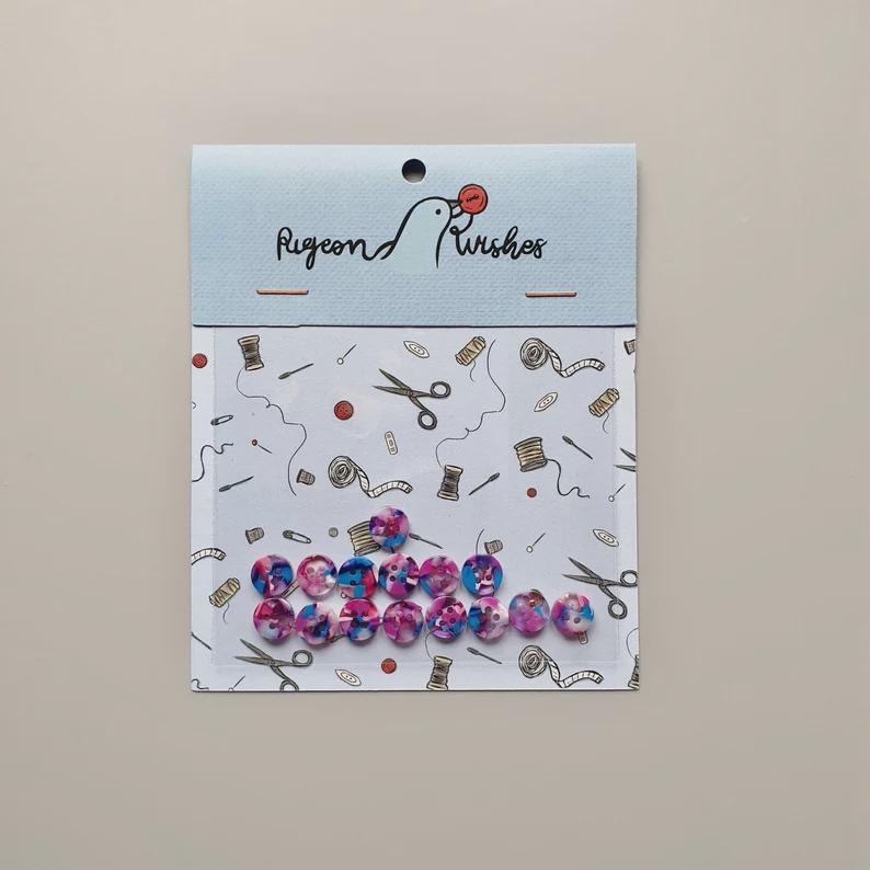 Lucid button set (10mm, 15mm, 20mm, 25mm)