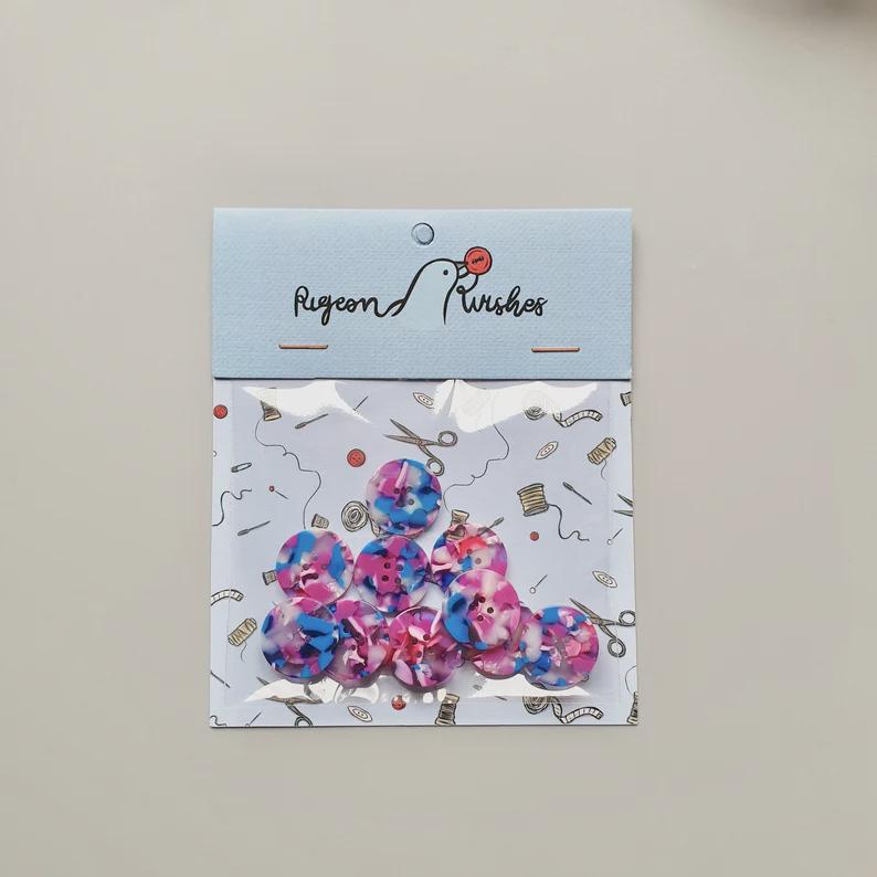 Lucid button set (10mm, 15mm, 20mm, 25mm)