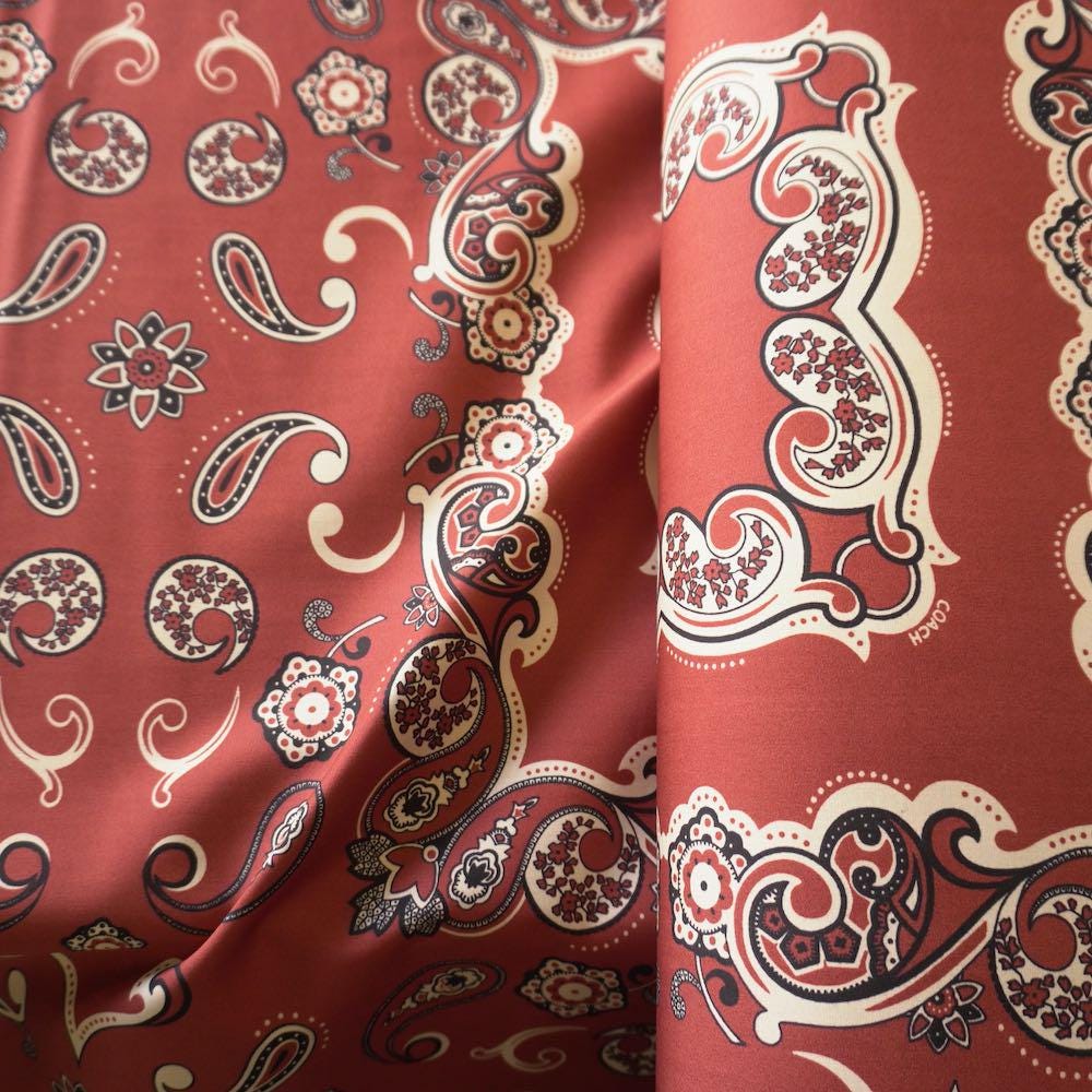 Paisley Print Coating Double Side Windproof Fabric