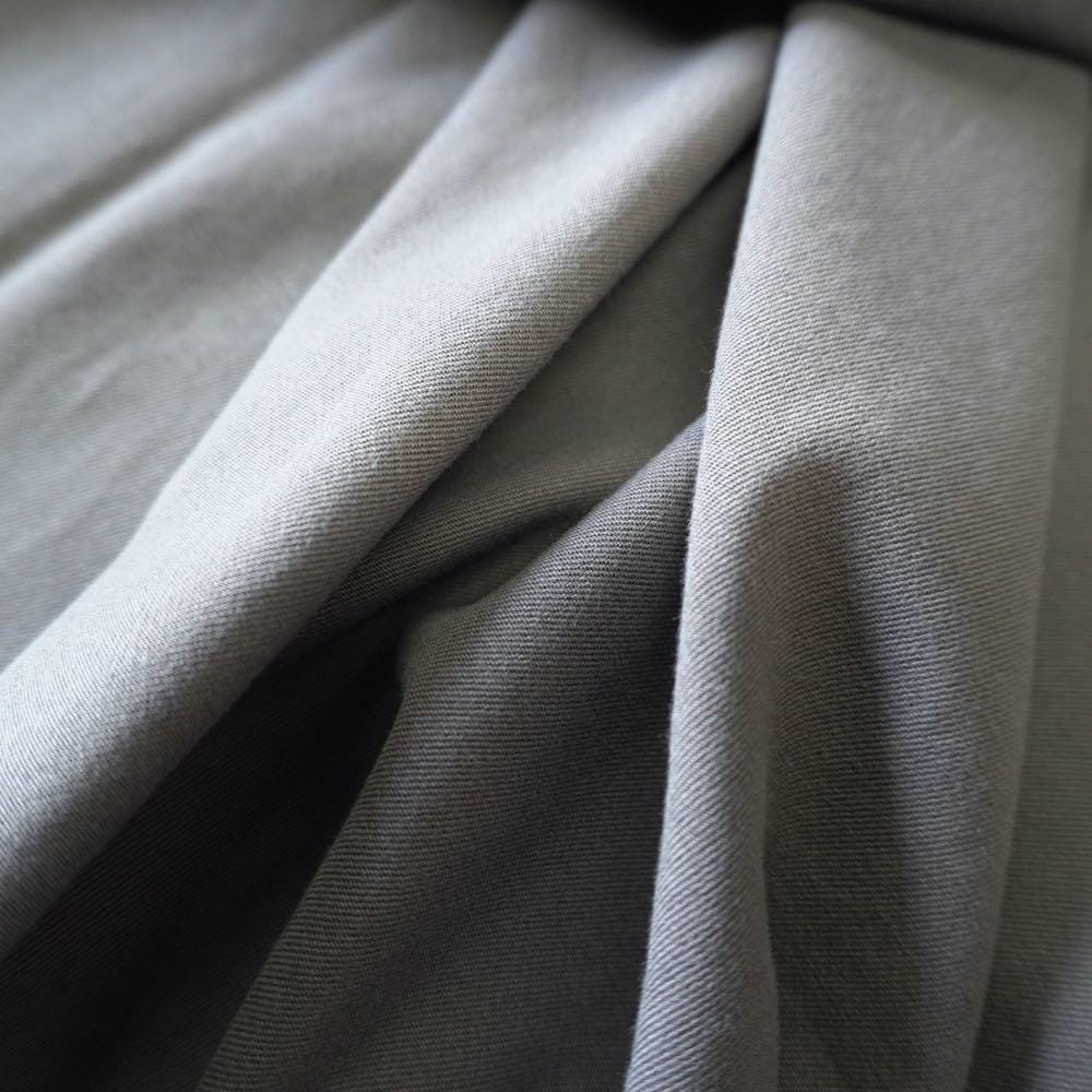 Heavy Weight Stretchy Tencel Cotton Twill - Grey