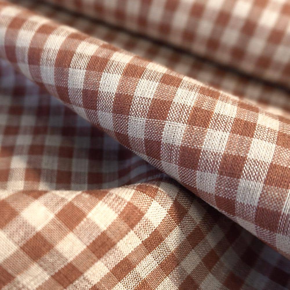Yarn dyed Linen gingham - Brown
