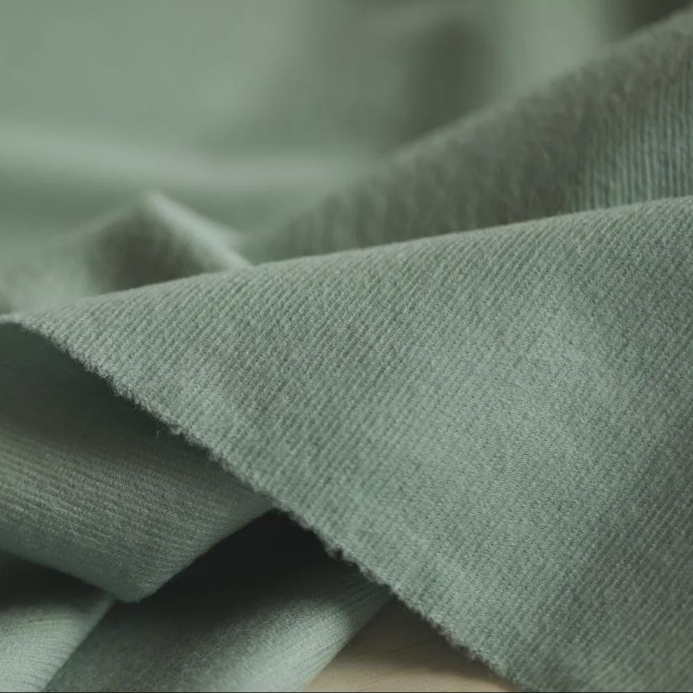 Soft Brushed Wool in Sage Green – Ideal for Cardigans