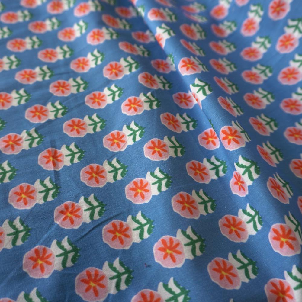 Peach Blossom Cotton Lawn Fabric
