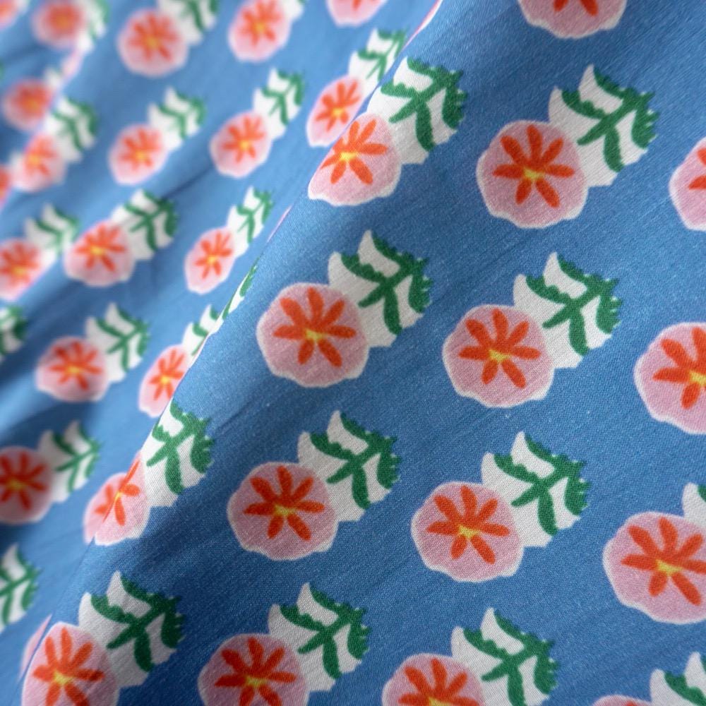 Peach Blossom Cotton Lawn Fabric