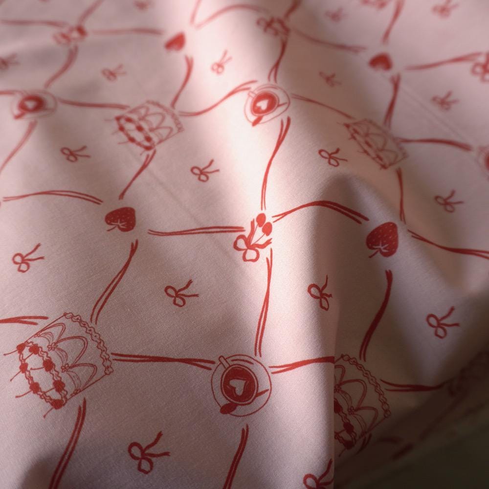 Live, Laugh, CAKE – Light Weight Cotton Lawn Print Fabric - Hey Sew Sister ( Last 1.2m)