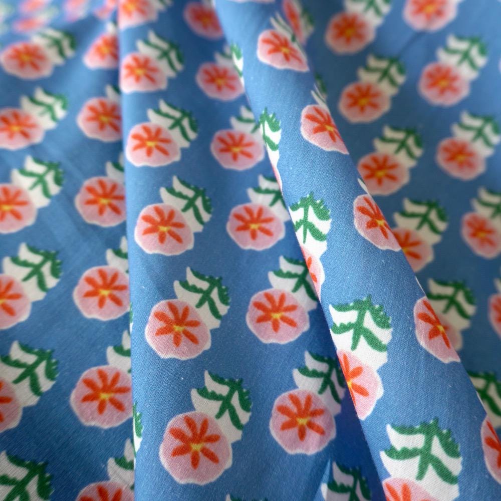 Peach Blossom Cotton Lawn Fabric