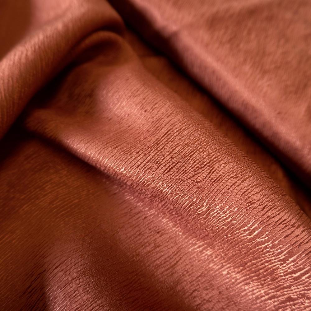 Cupro Tencel Bark Silk Jacquard - Chocolate brown