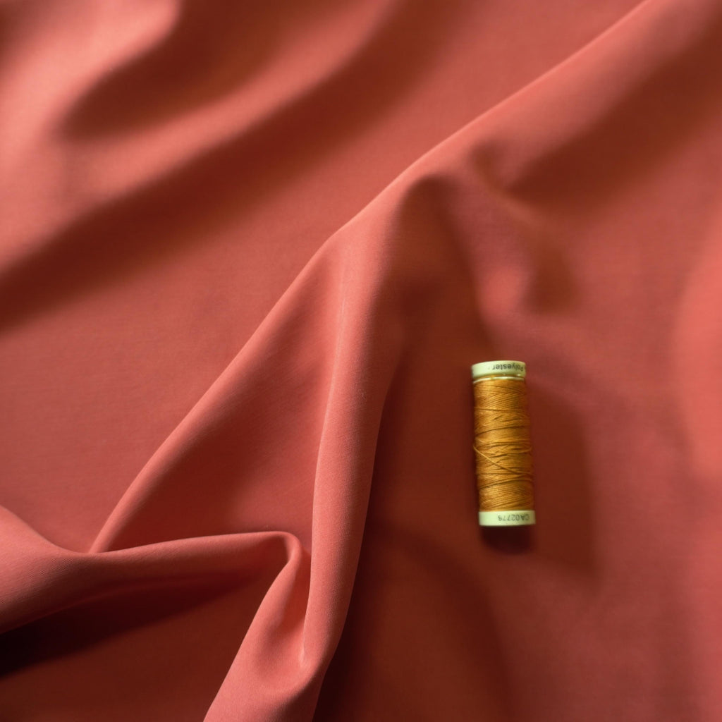Light weight Lenzing Modal poplin - Terracotta red