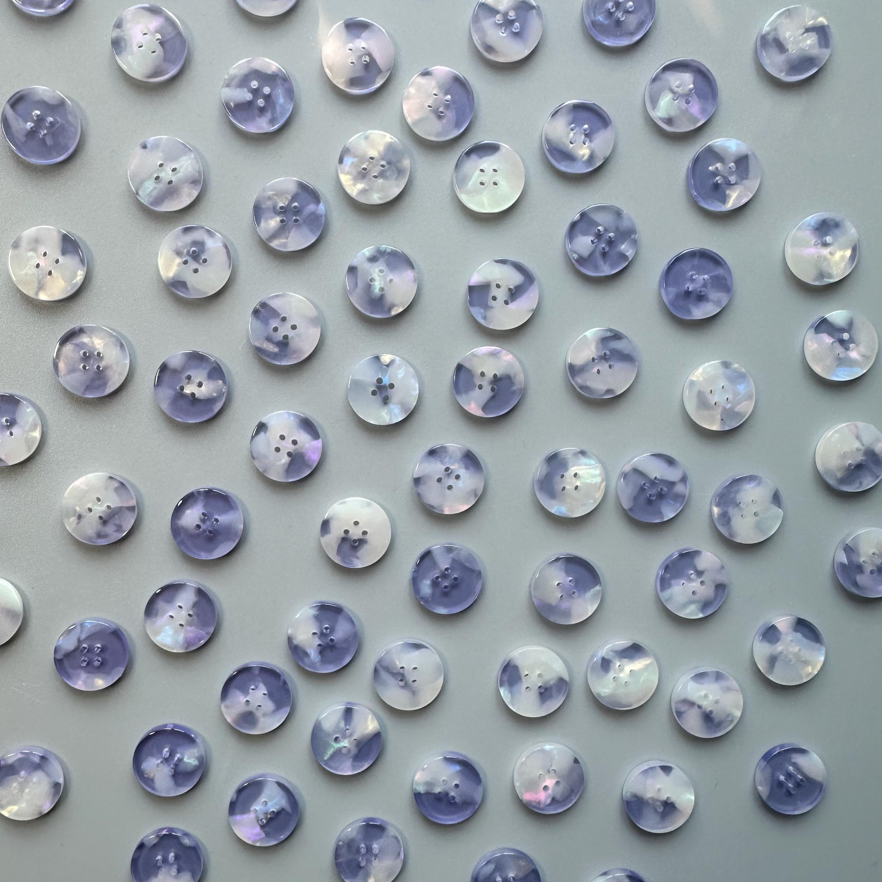 Amethyst Buttons Set (15mm)