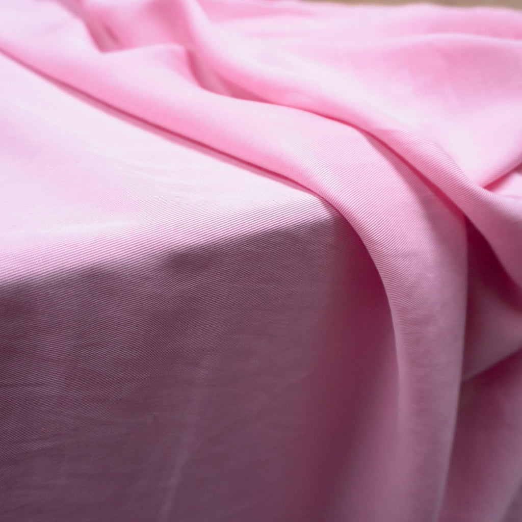 Sand Washed Tencel Twill fabric - Pale Pink