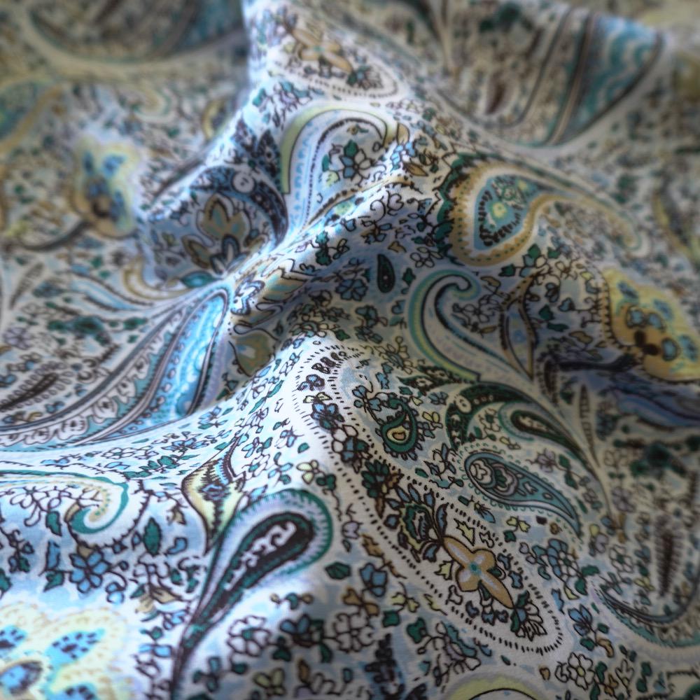 Vintage Paisley Floral Cotton – Blue & Turquoise