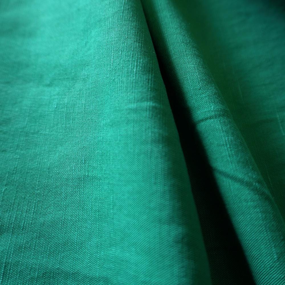 Sand washed Tencel linen - Emerald Green