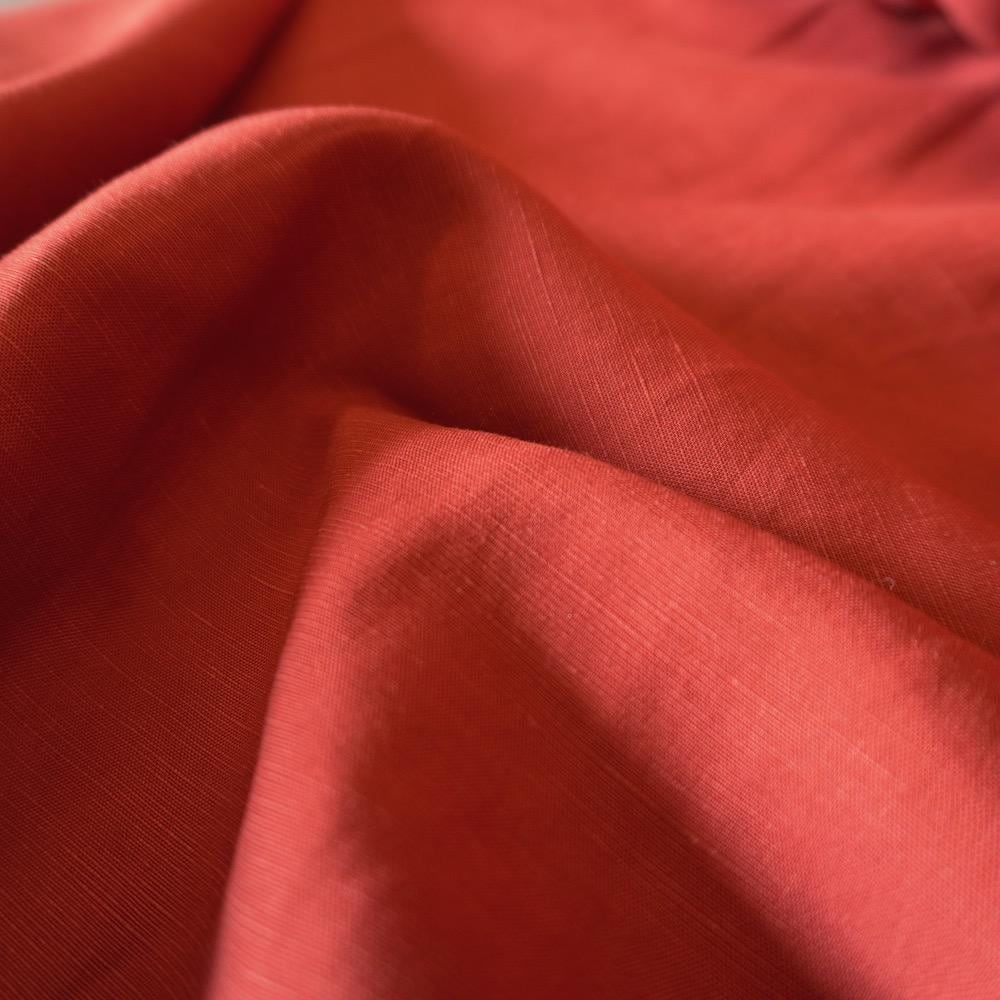 Sand washed Tencel linen - Ruby Red