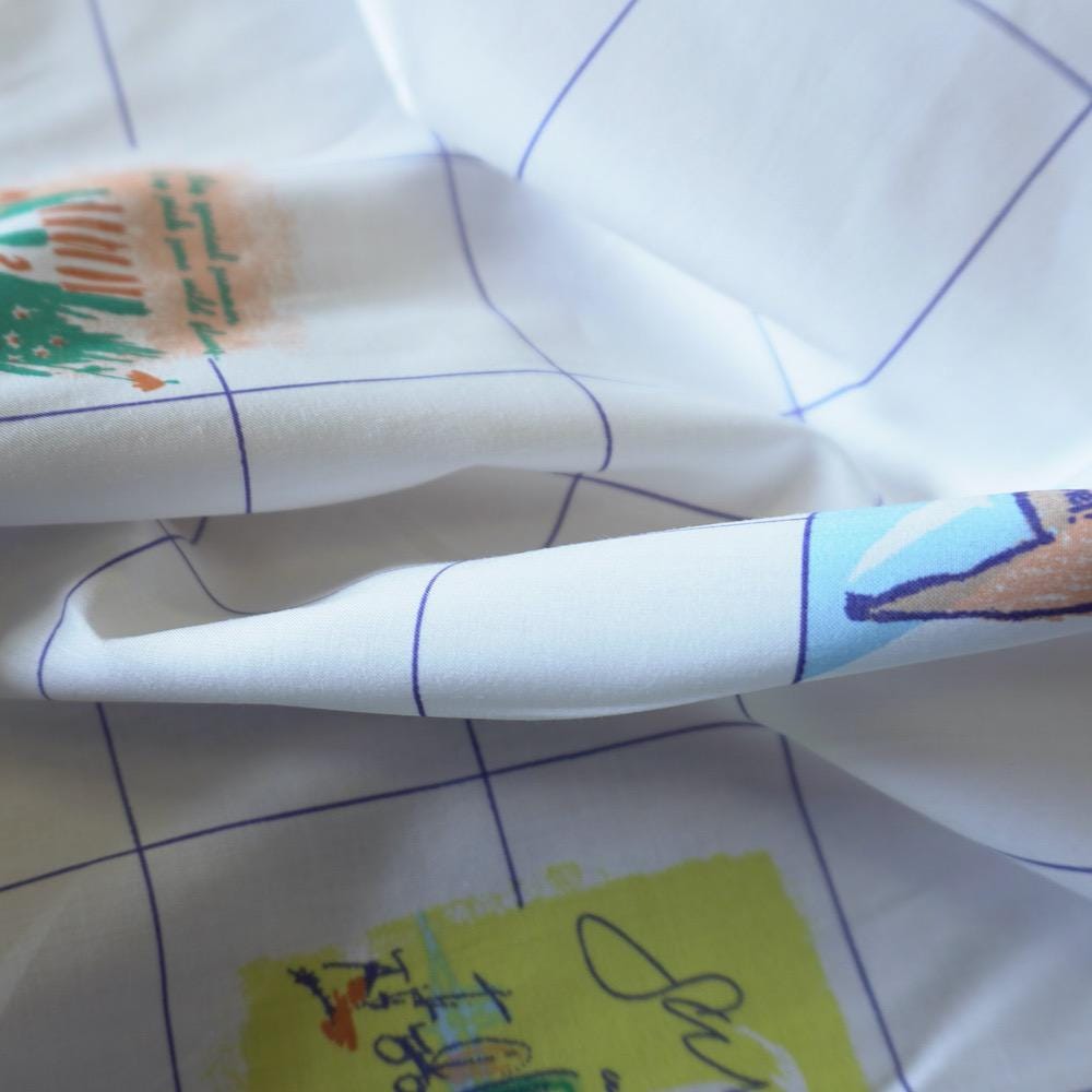 I'm Not a Camel - Grid Cotton Poplin Fabric